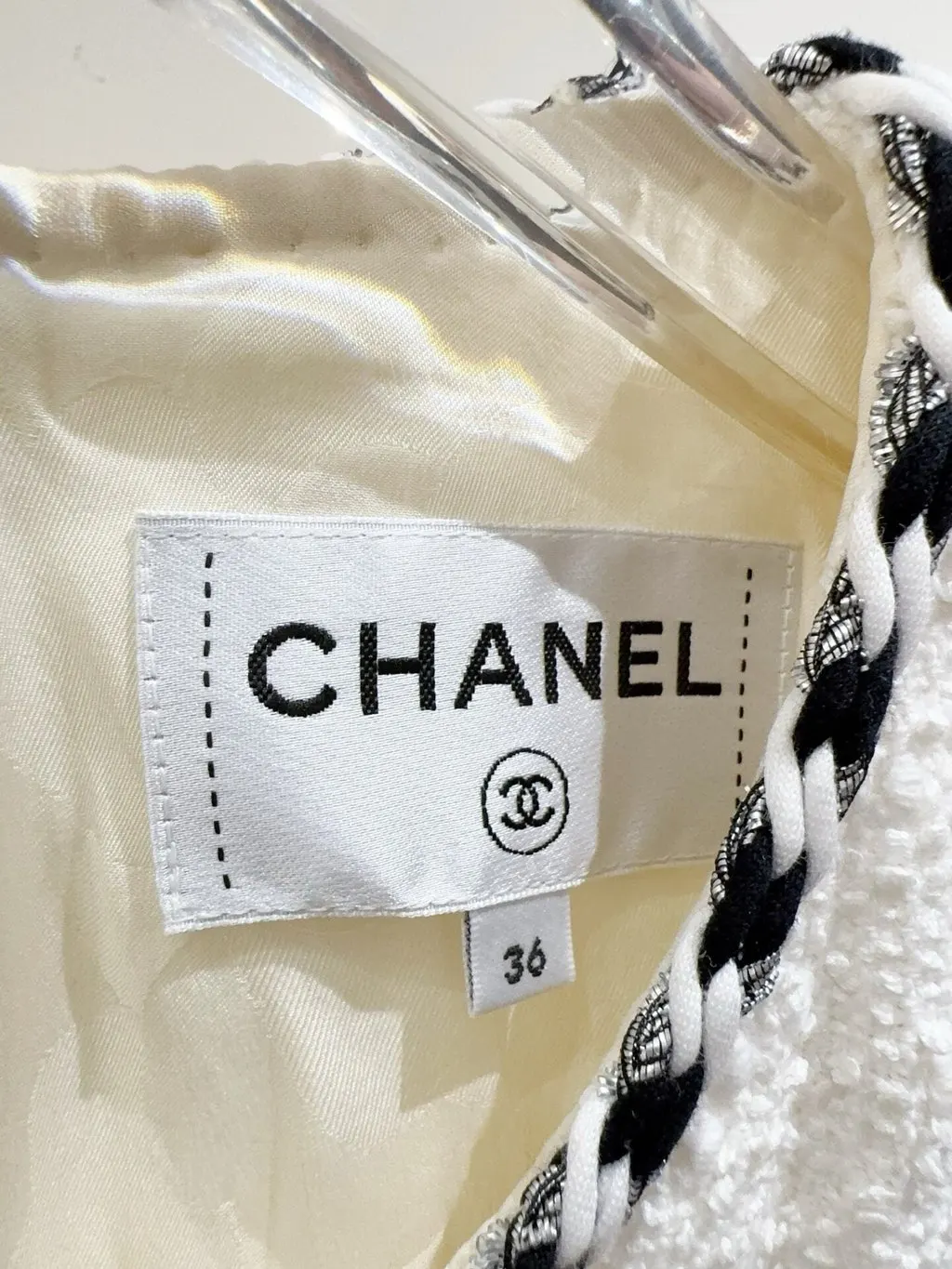 Chanel Tweed Dress MultiColor Tweed Very good - Inside View