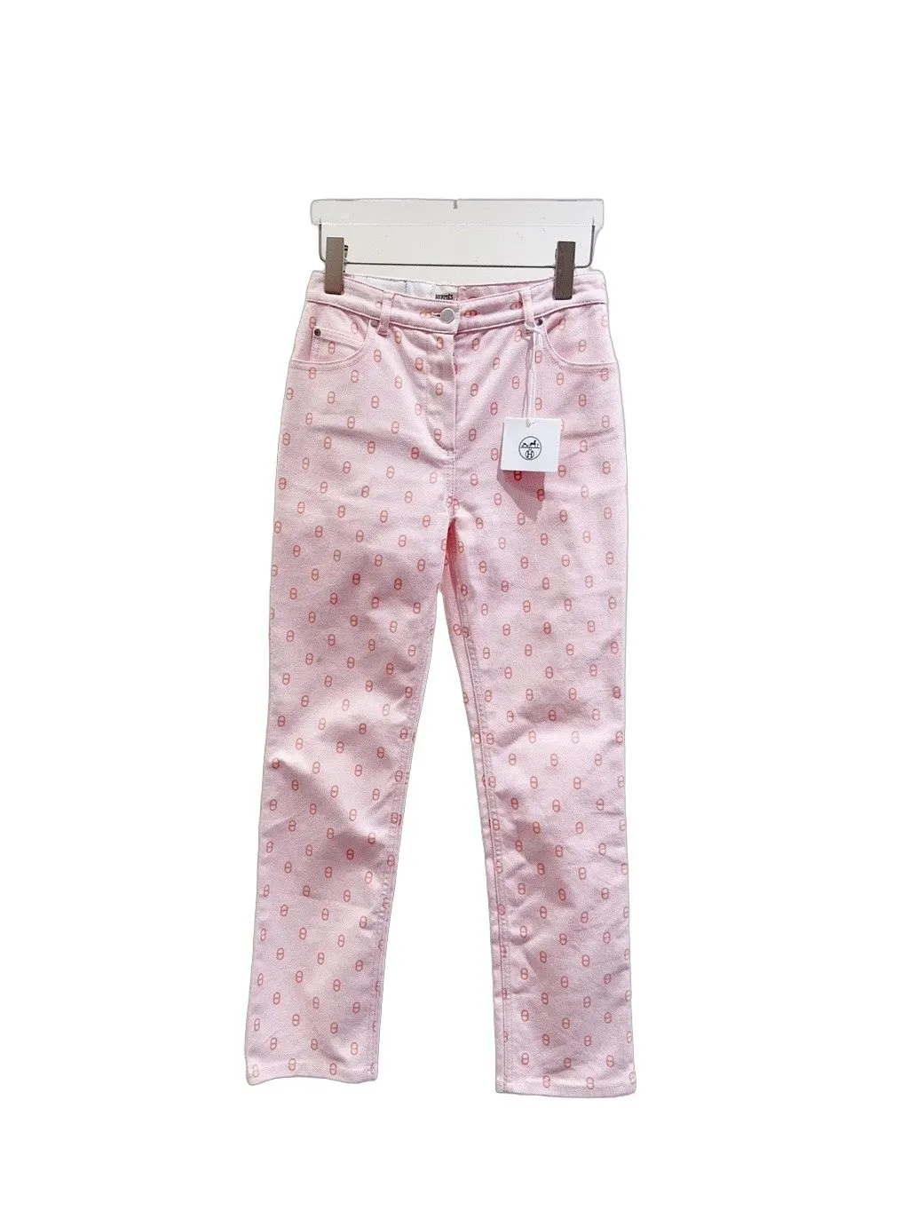 Hermès Cotton Trousers MultiColor Cotton Never worn, with tag - Front View