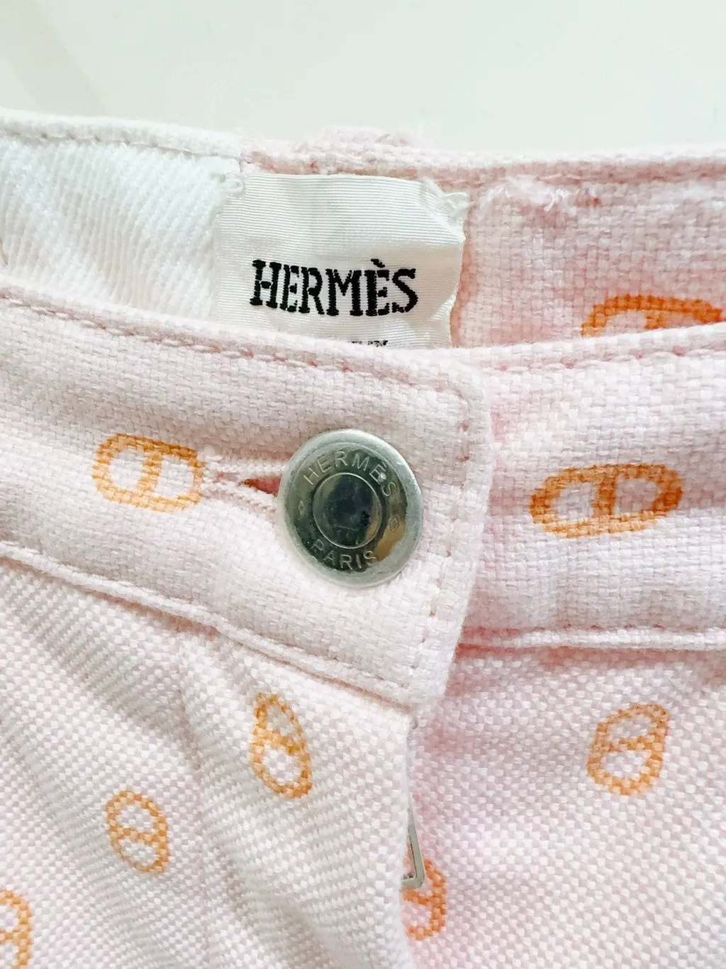 Hermès Cotton Trousers MultiColor Cotton Never worn, with tag - Back View