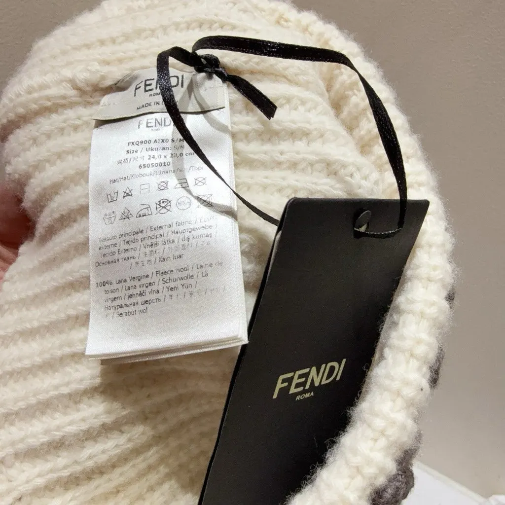 Fendi Wool Hat MultiColor Wool Never worn, with tag - Box View