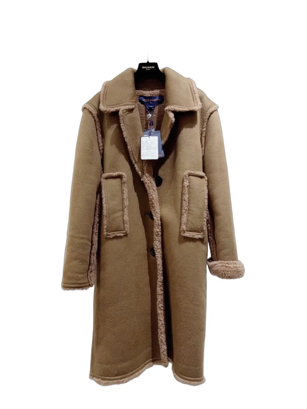 Louis Vuitton Wool Coat MultiColor Wool Never worn, with tag - Front View
