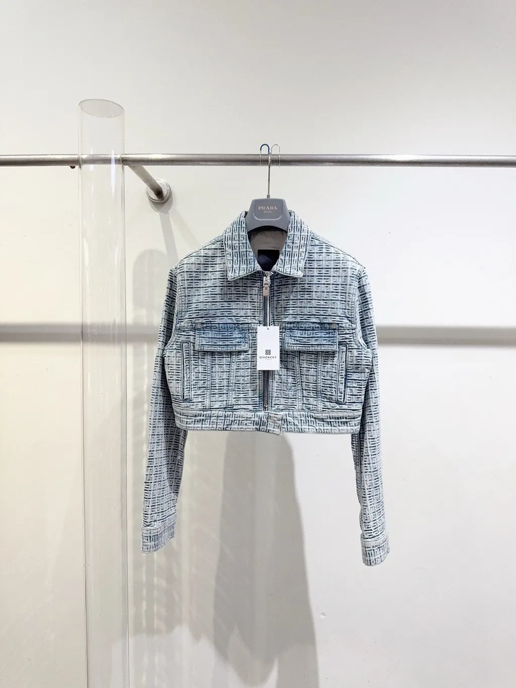 Givenchy 4G Denim Jacket MultiColor Denim Never worn, with tag - Model View