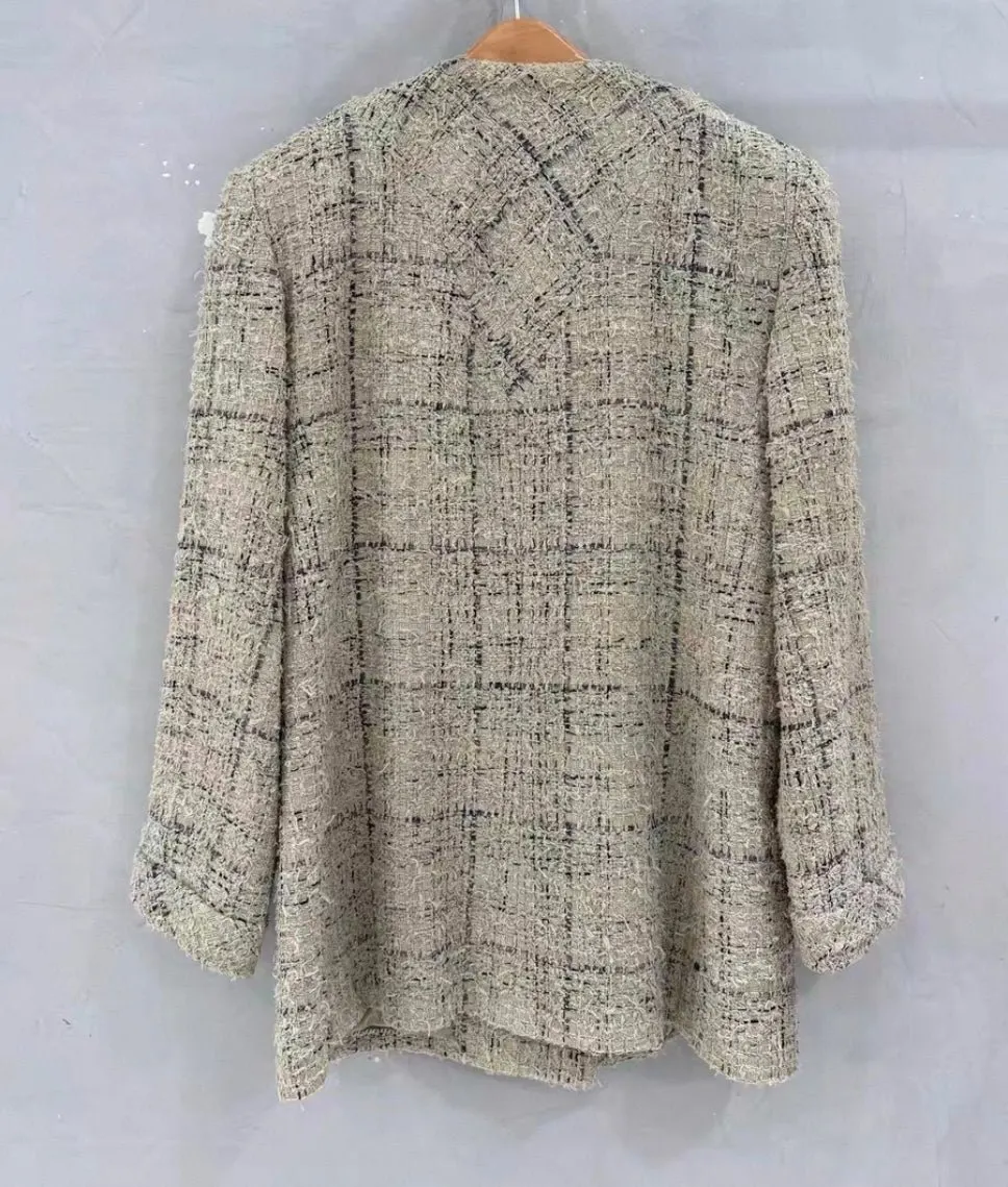 Chanel Tweed Jacket MultiColor Tweed Very good - Back View