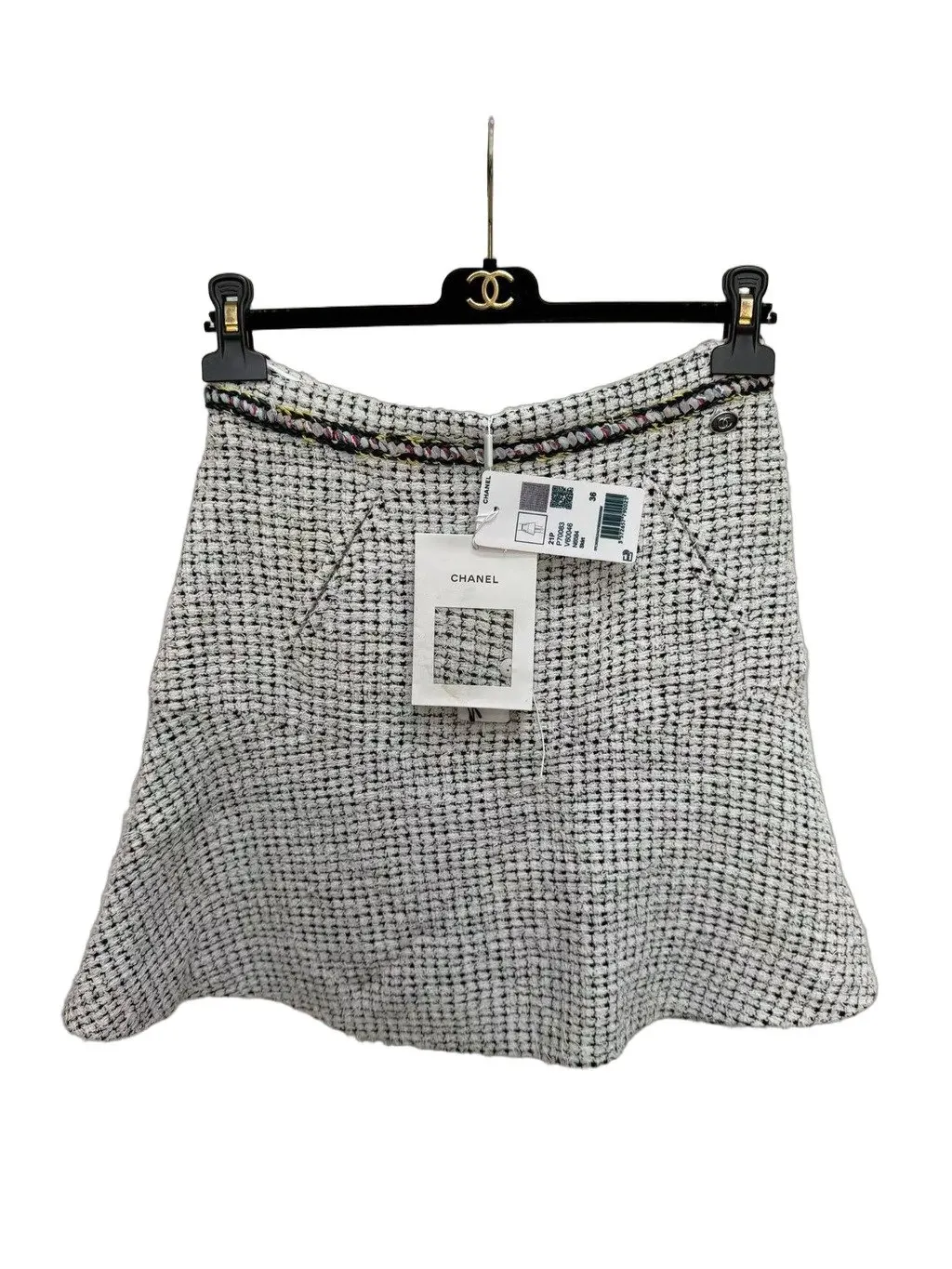 Chanel Tweed Dress MultiColor Tweed Very good - Front View