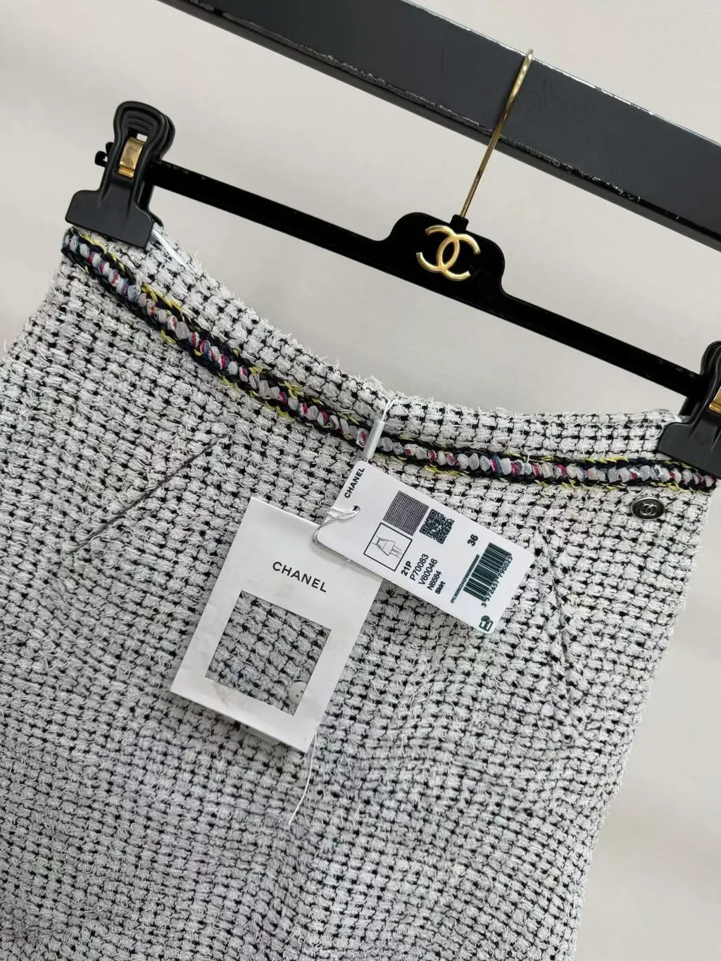 Chanel Tweed Dress MultiColor Tweed Very good - Box View