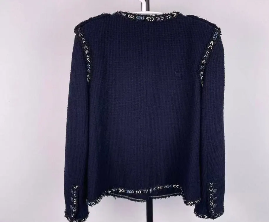 Chanel Blue Tweed Jacket Blue Tweed Very good - Box View