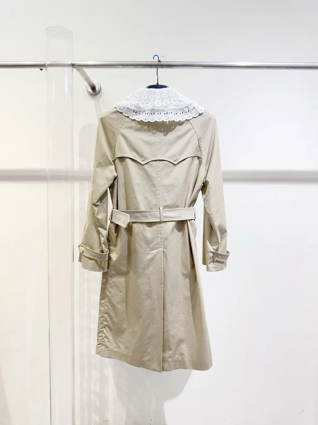 Miu Miu Cotton Trench Coat MultiColor Cotton Very good - Back View