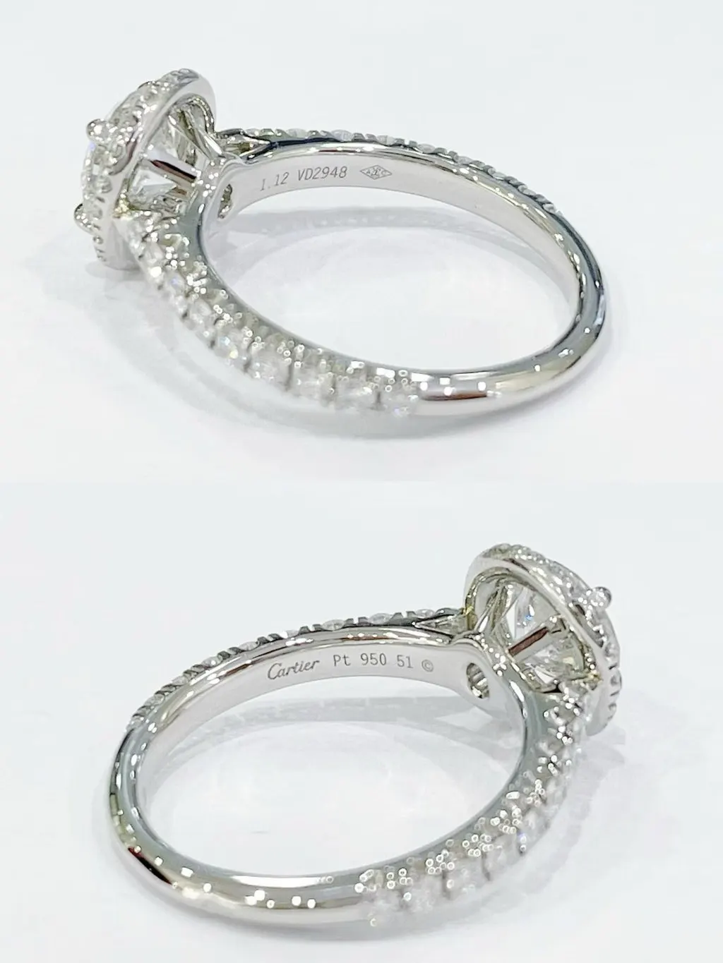 Cartier Platinum Ring MultiColor Platinum Very good - Inside View