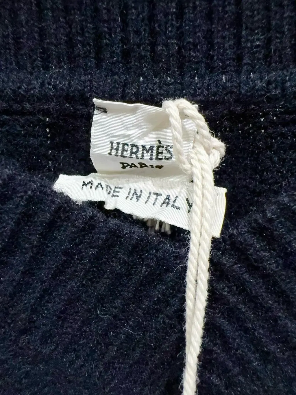 Hermes Black Wool Top Black Wool Very good - Back View