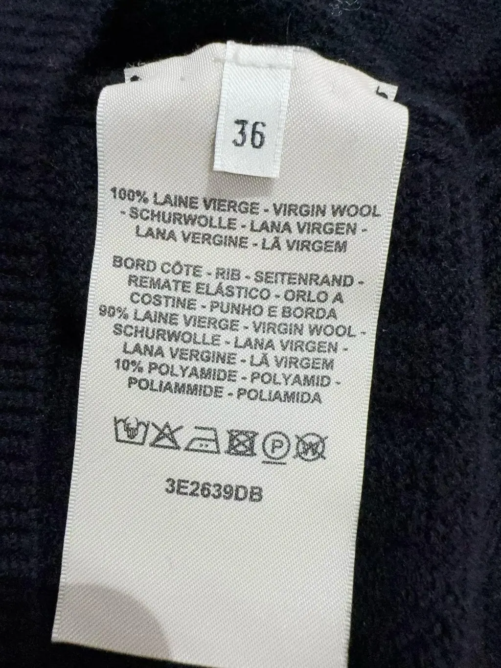 Hermes Black Wool Top Black Wool Very good - Model View