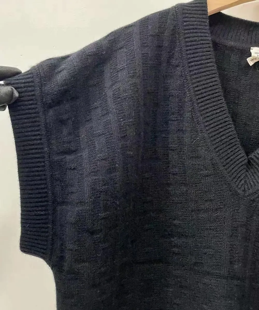 Hermes Black Wool Top Black Wool Very good - Box View