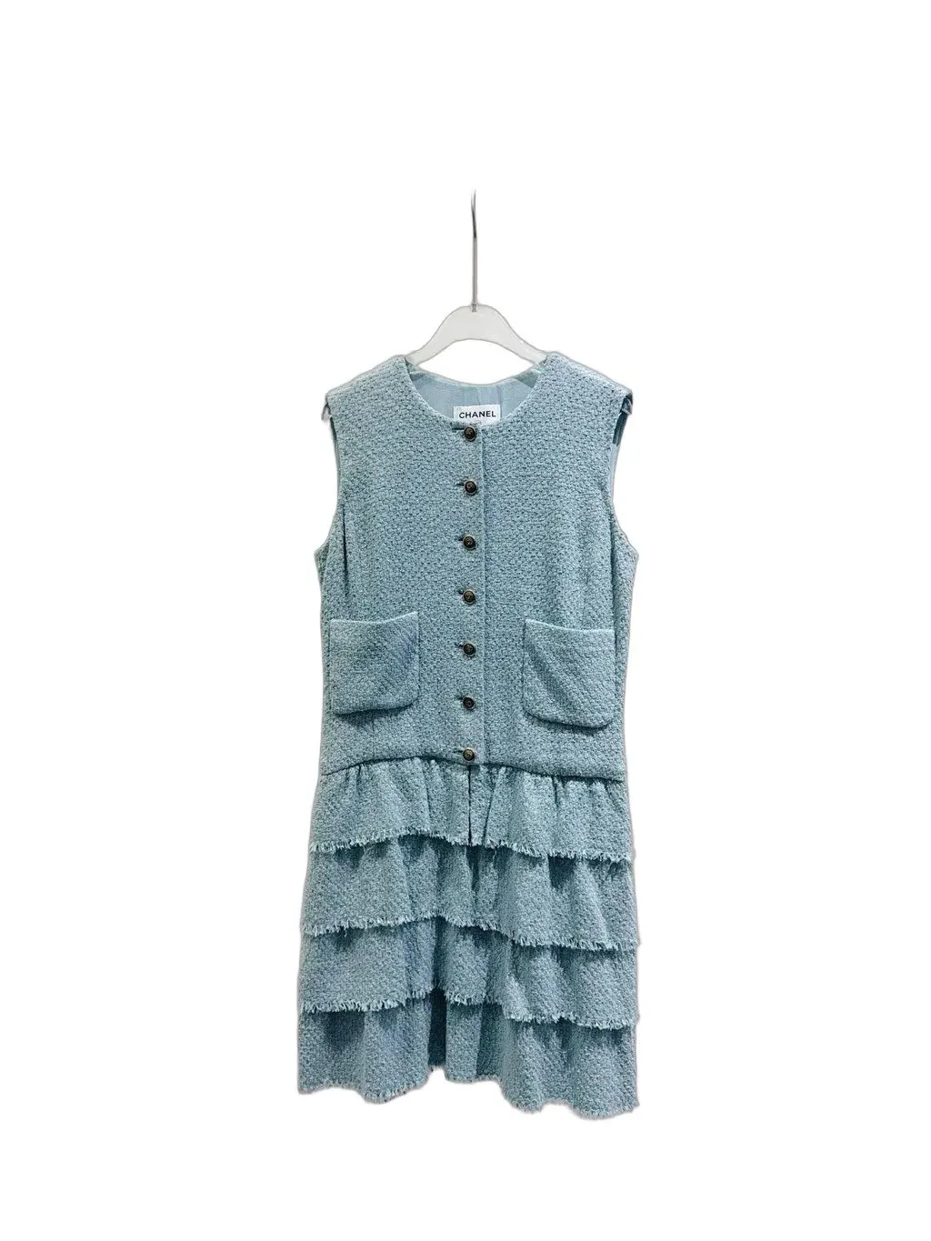 Chanel Tweed Dress MultiColor Tweed Very good - Front View