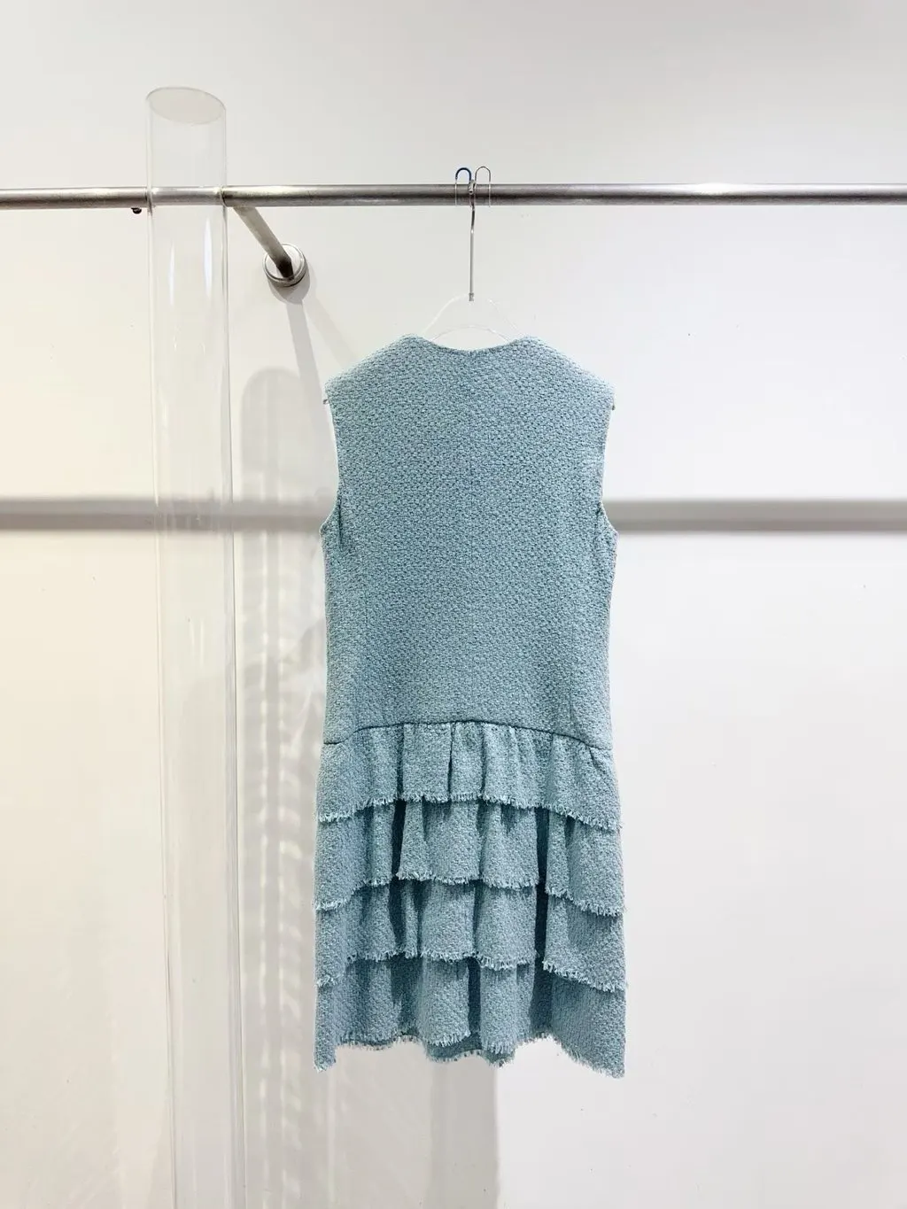 Chanel Tweed Dress MultiColor Tweed Very good - Back View