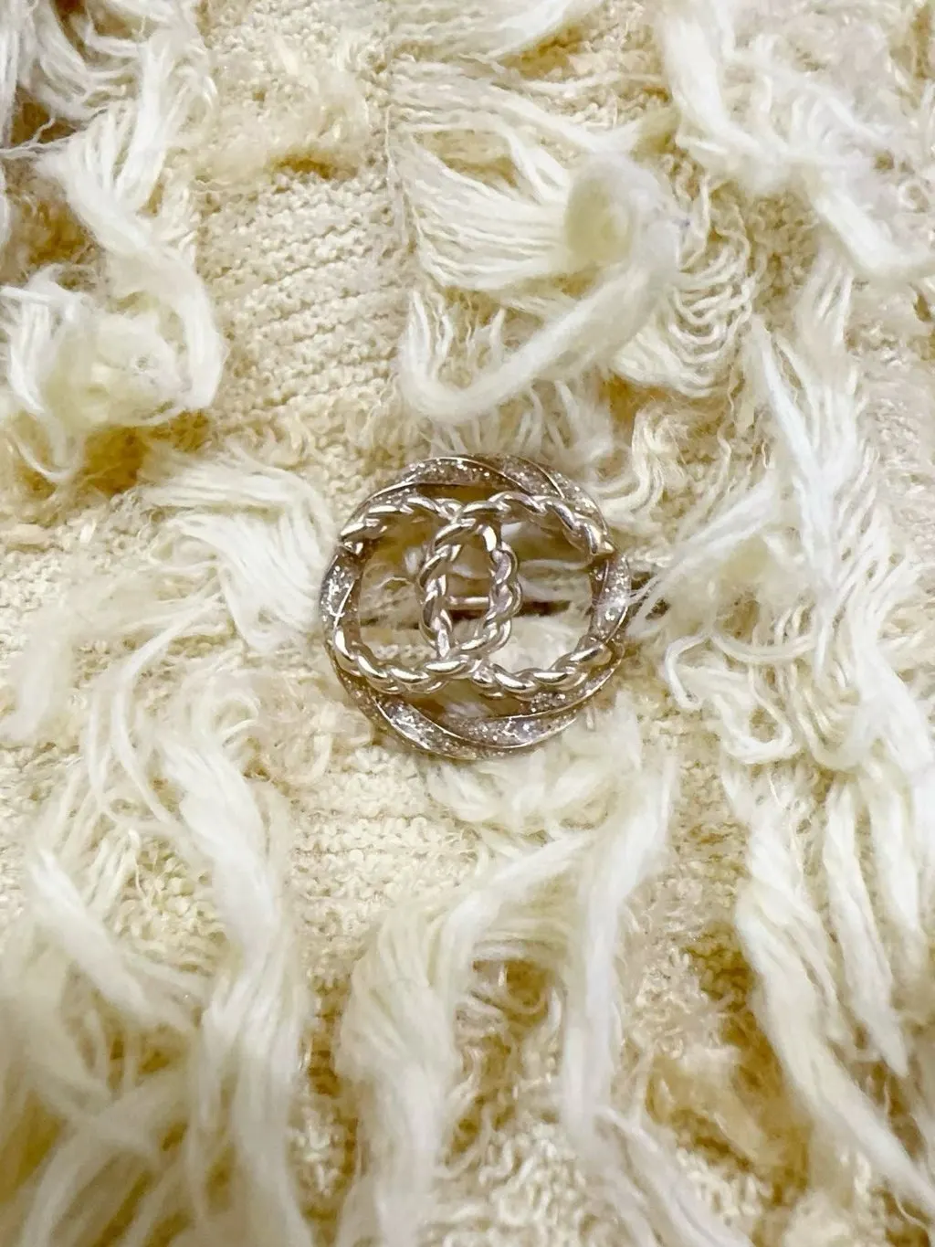 Chanel Yellow Tweed Jacket Yellow Tweed Very good - Inside View