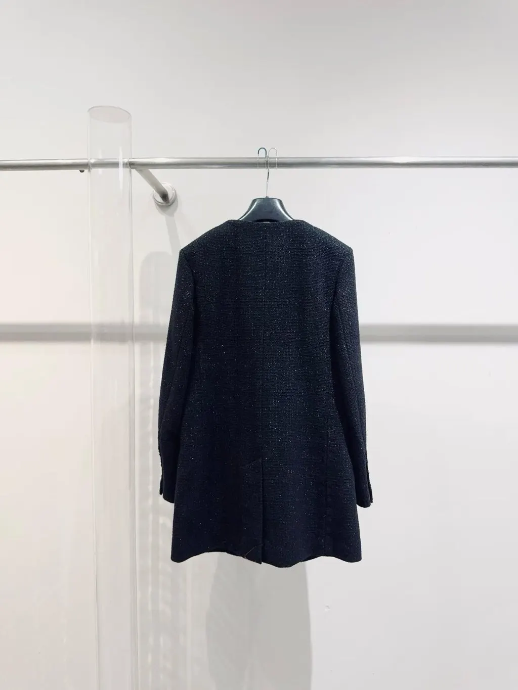 Chanel 21C Black Tweed Jacket Black Tweed Very good - Back View