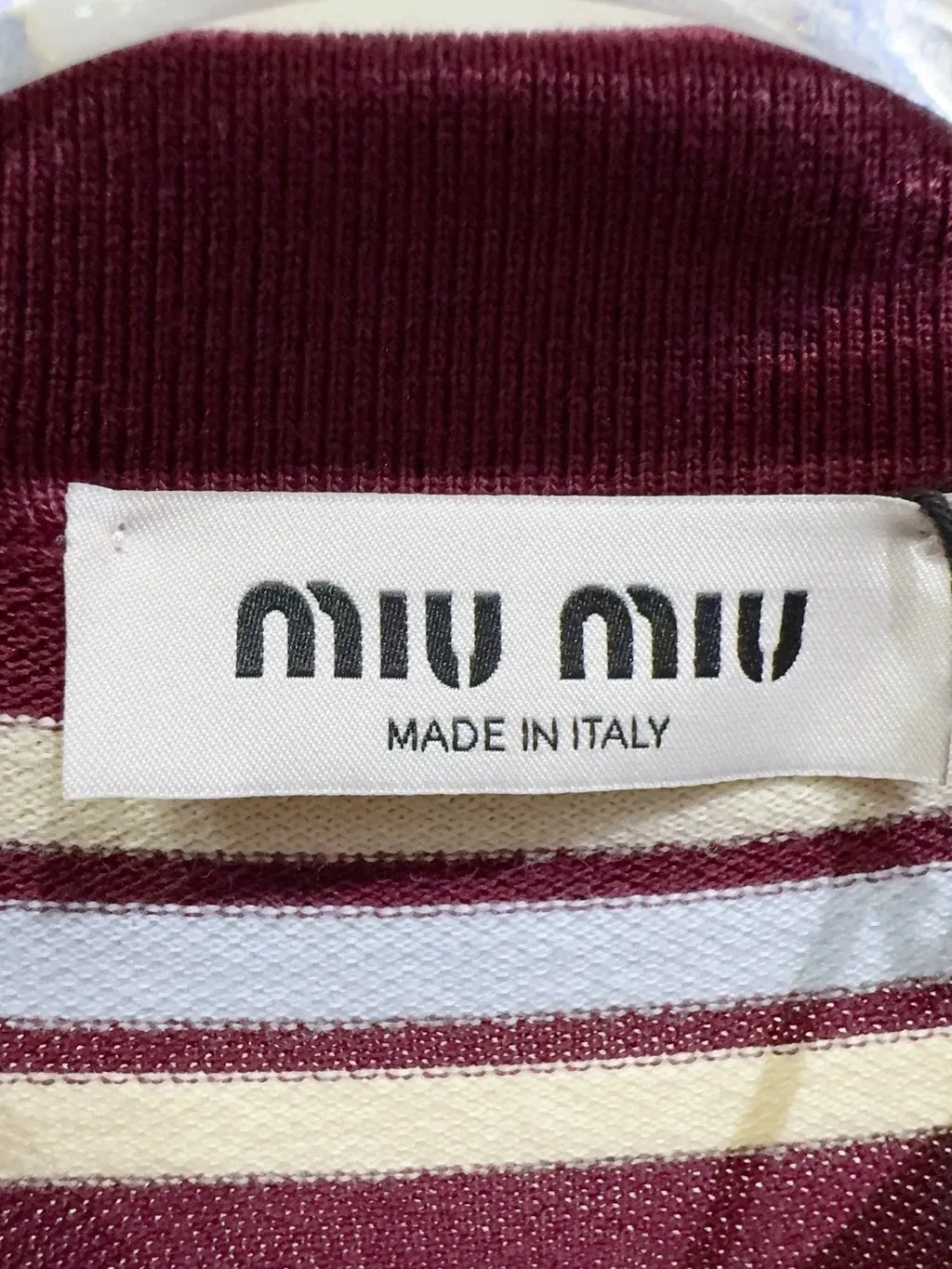Miu Miu Cotton Top MultiColor Cotton Never worn, with tag - Back View