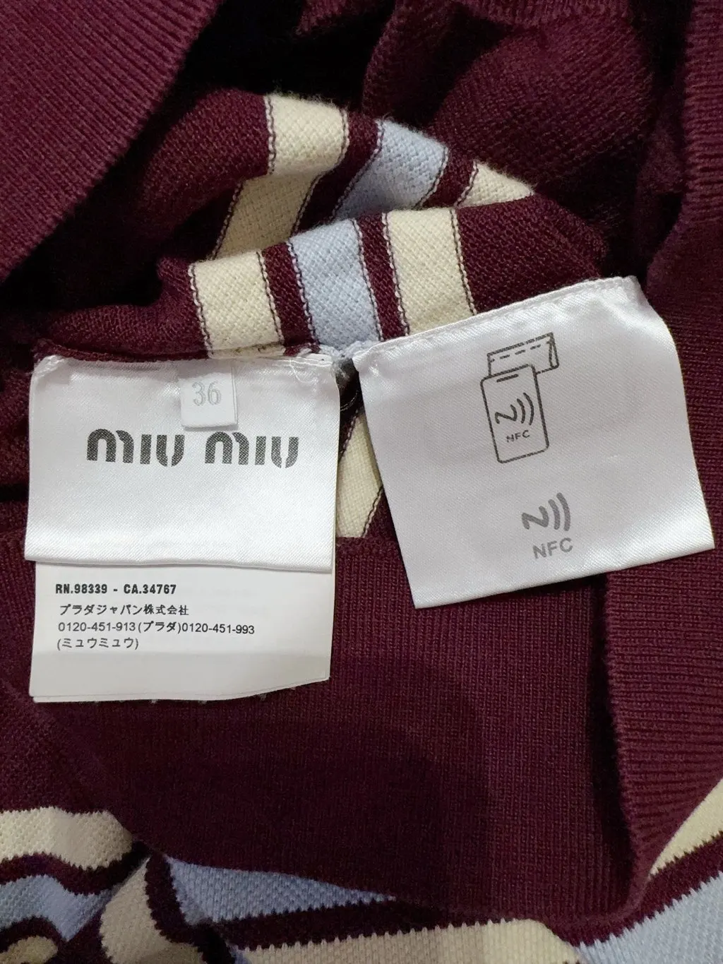 Miu Miu Cotton Top MultiColor Cotton Never worn, with tag - Box View