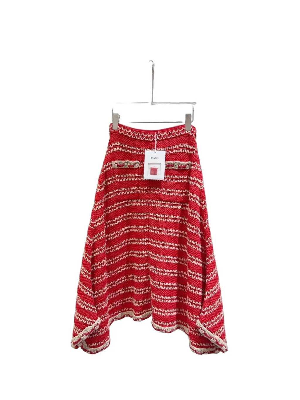 Chanel Red Cotton Skirt Red Cotton Never worn - Front View