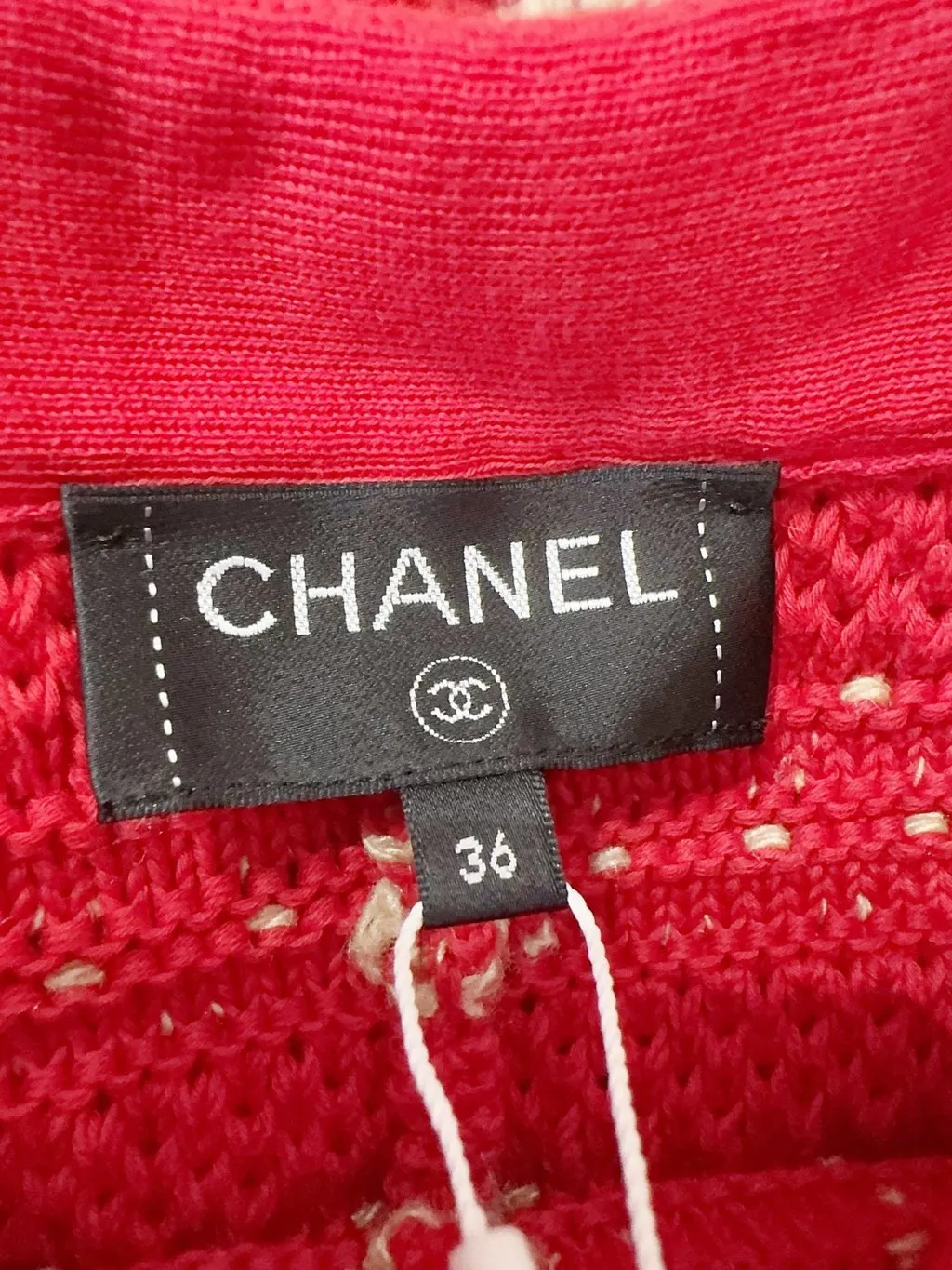 Chanel Red Cotton Skirt Red Cotton Never worn - Model View