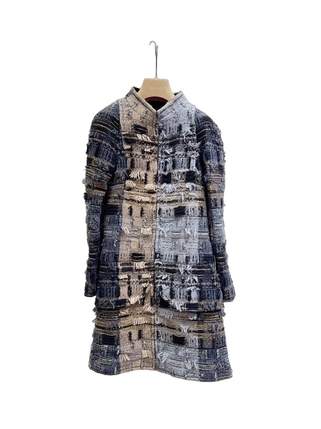 Chanel Tweed Coat MultiColor Tweed Very good - Front View
