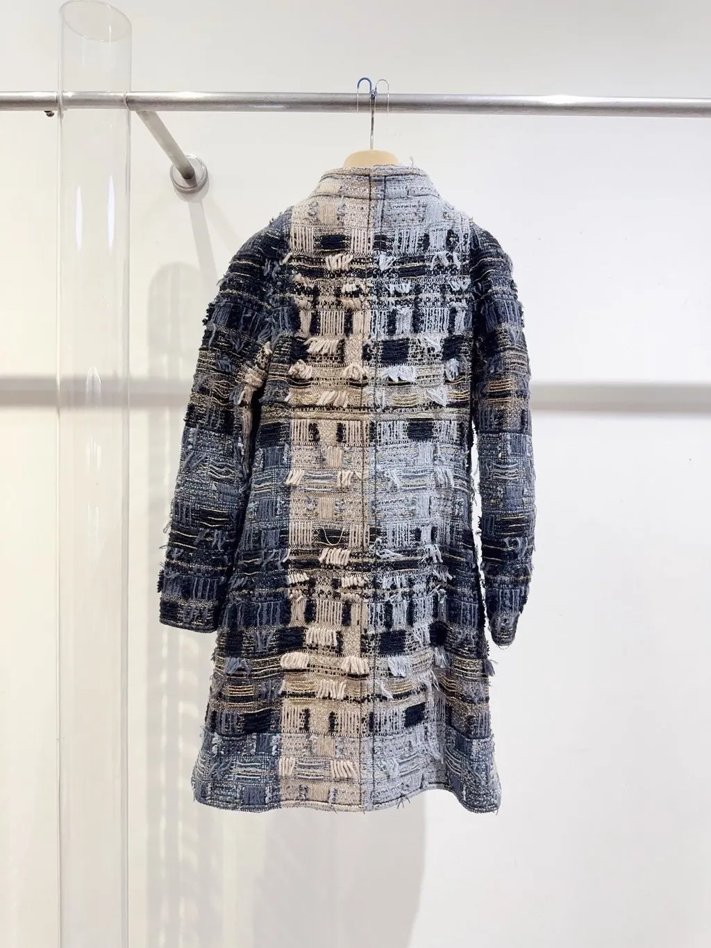 Chanel Tweed Coat MultiColor Tweed Very good - Back View