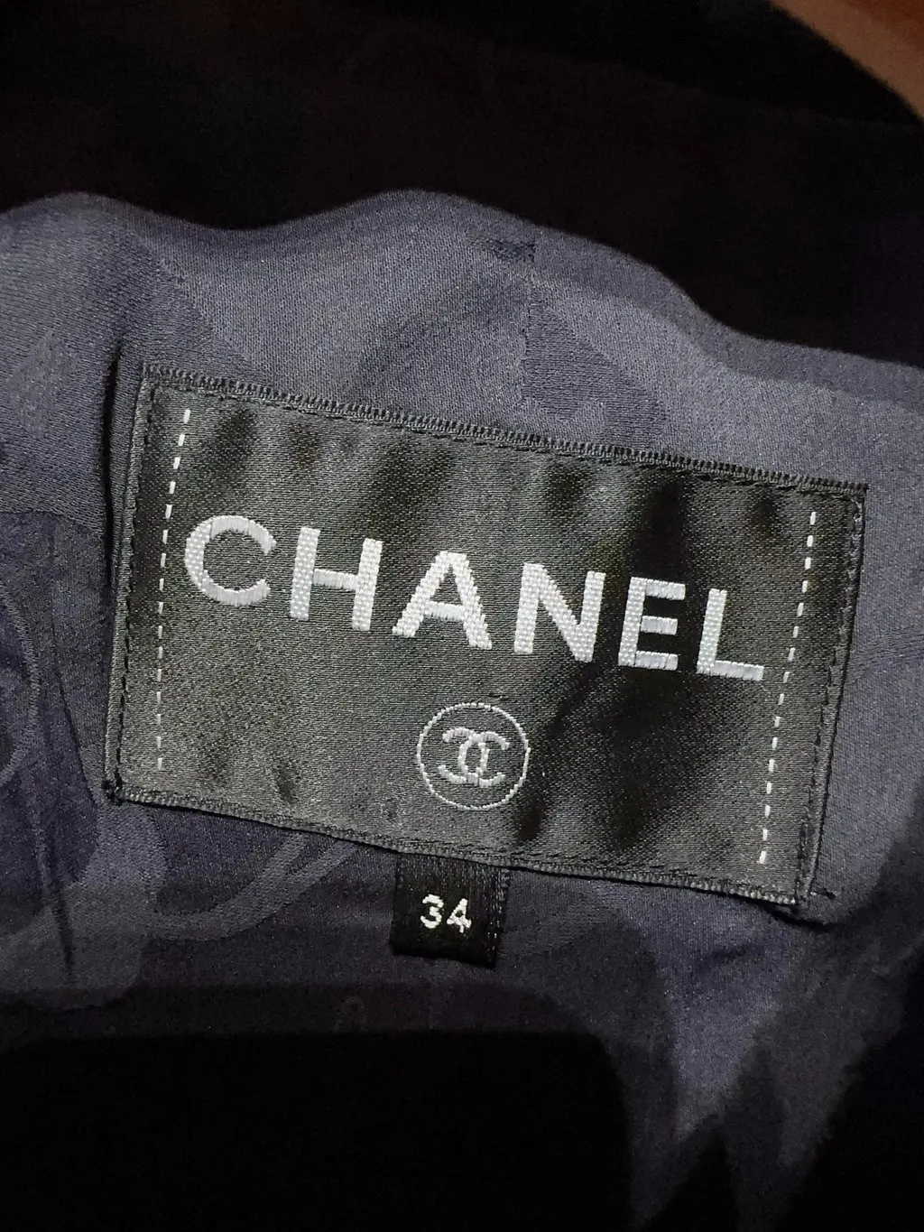 Chanel Tweed Coat MultiColor Tweed Very good - Inside View
