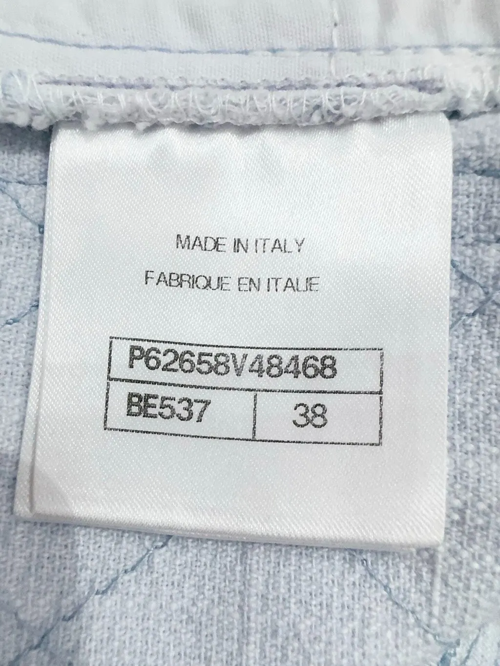 Chanel Blue Cotton Trousers Blue Cotton Very good - Model View