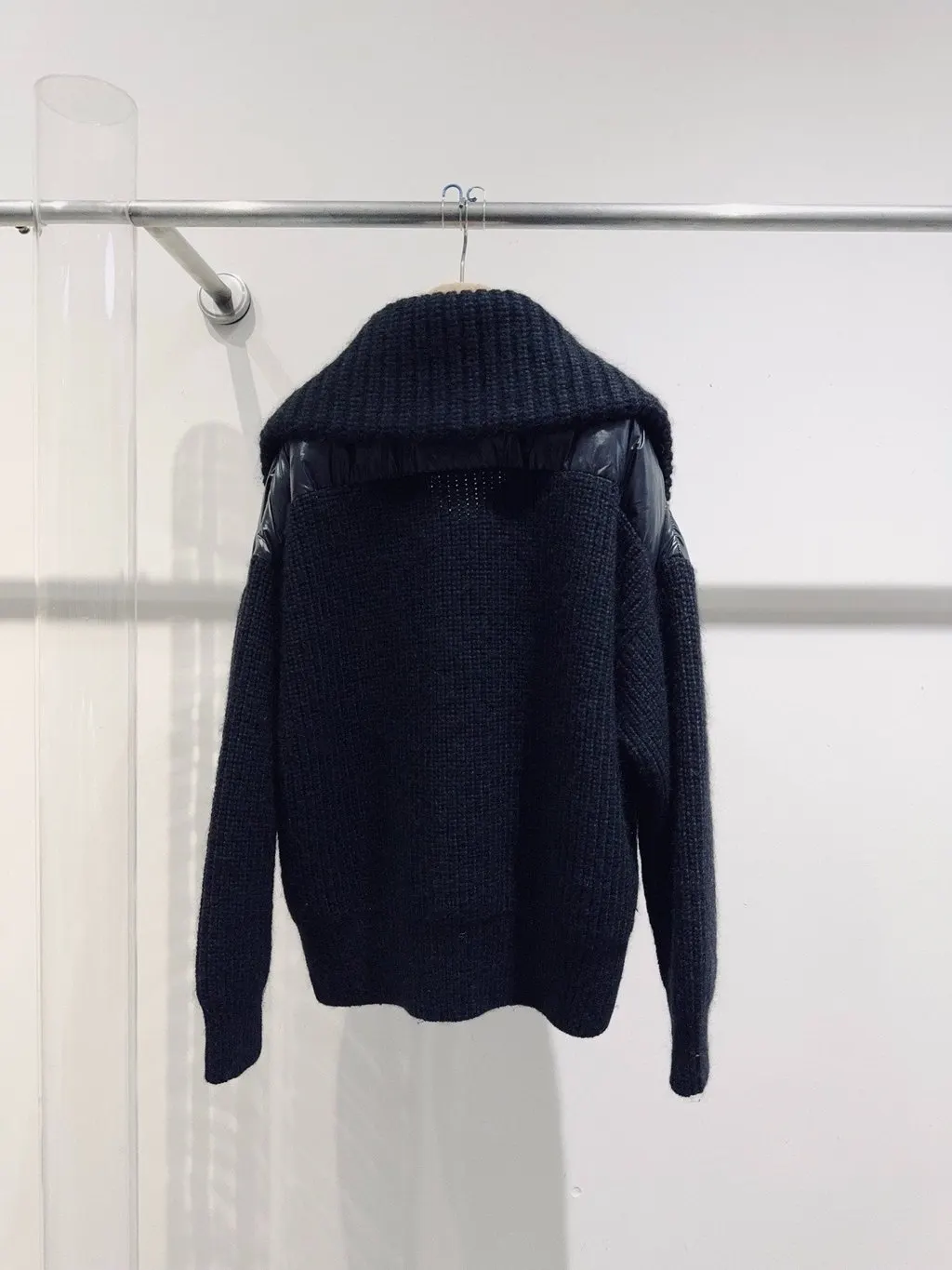 Moncler Black Polyamide Coat Black Polyamide Very good - Back View