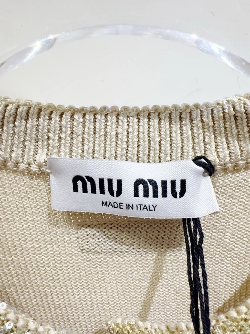 Miu Miu Cotton Knitwear MultiColor Cotton Never worn - Back View