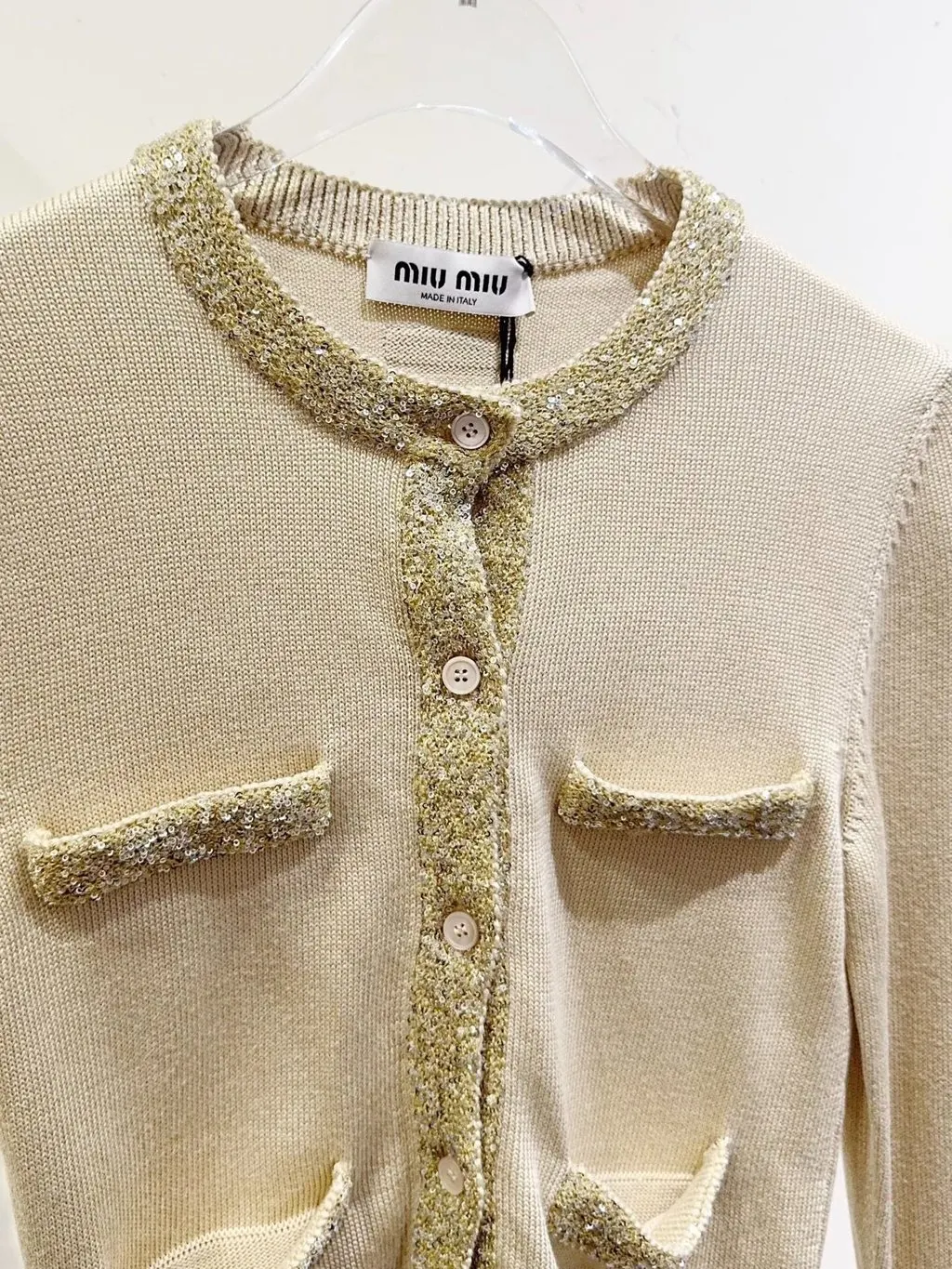 Miu Miu Cotton Knitwear MultiColor Cotton Never worn - Inside View