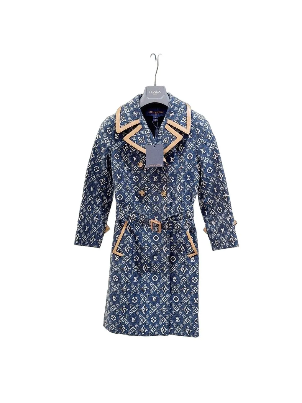 Louis Vuitton Cotton Trench Coat MultiColor Cotton Never worn - Front View