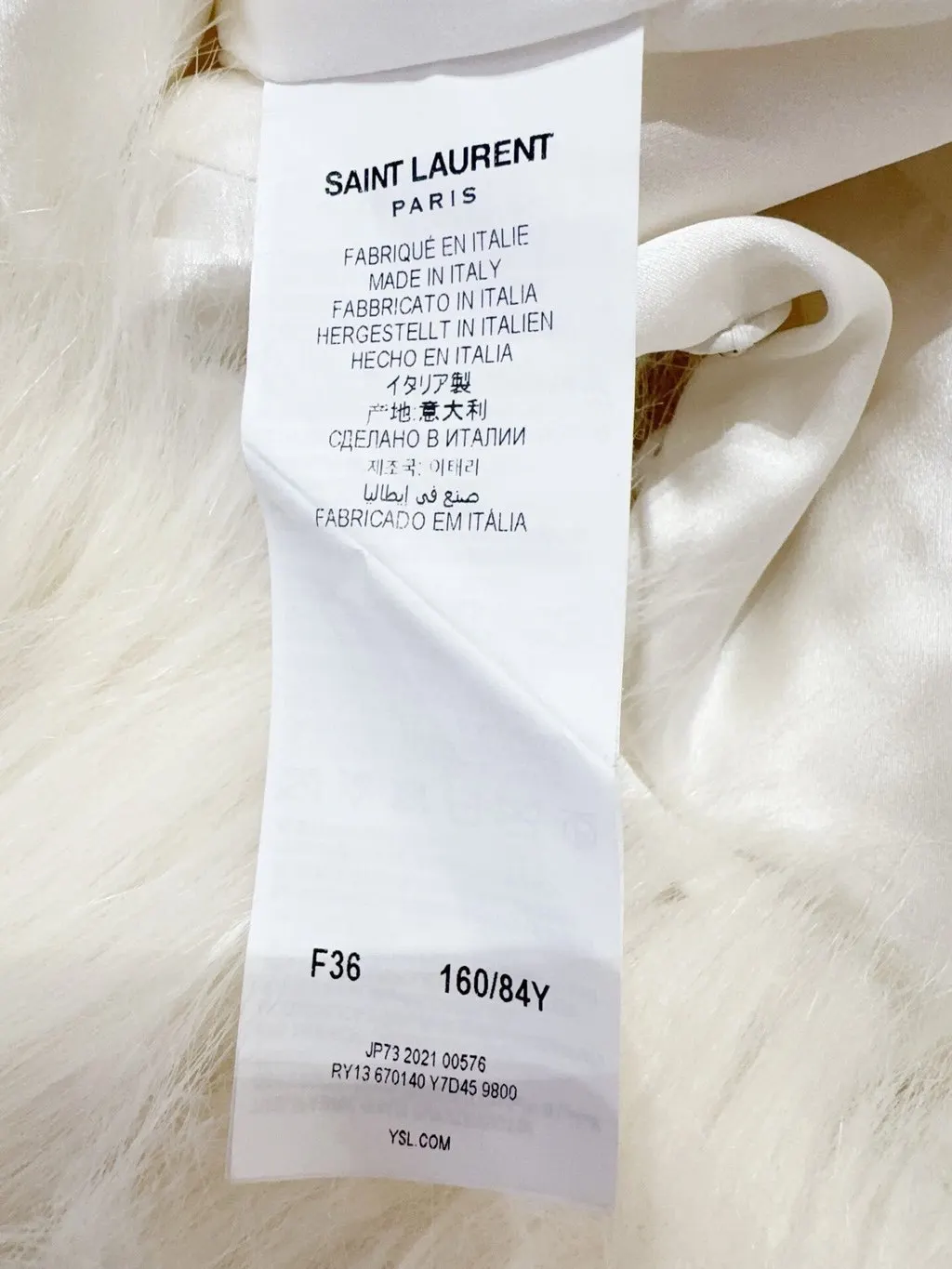 Saint Laurent Polyester Dress MultiColor Polyester Very good - Model View