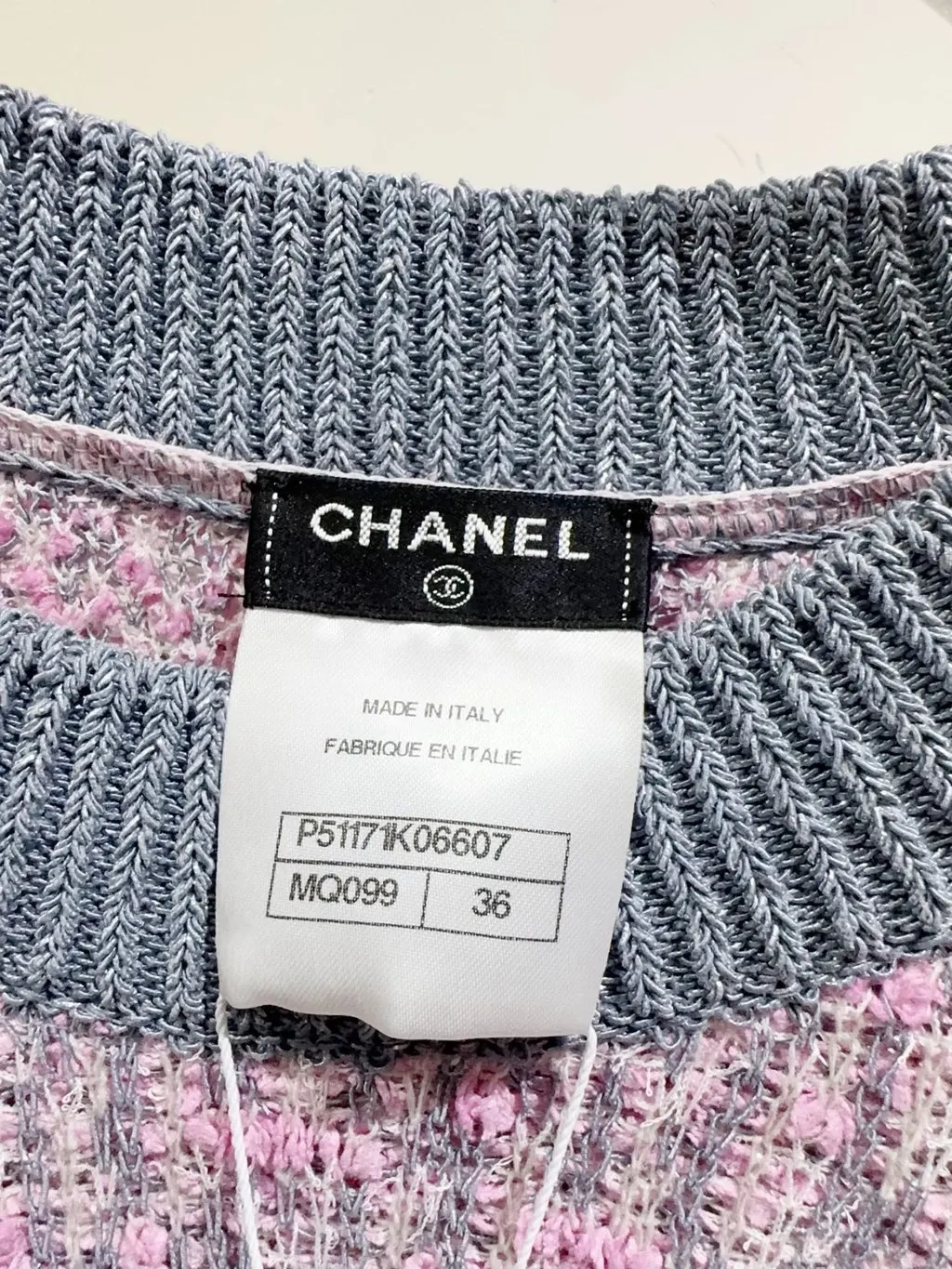 Chanel Cotton Knitwear MultiColor Cotton Never worn - Inside View