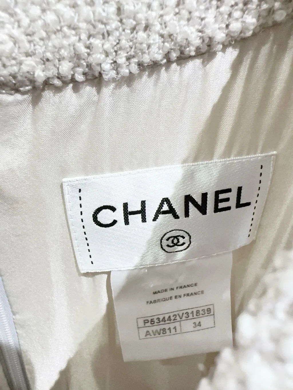 Chanel Tweed Dress MultiColor Tweed Very good - Inside View