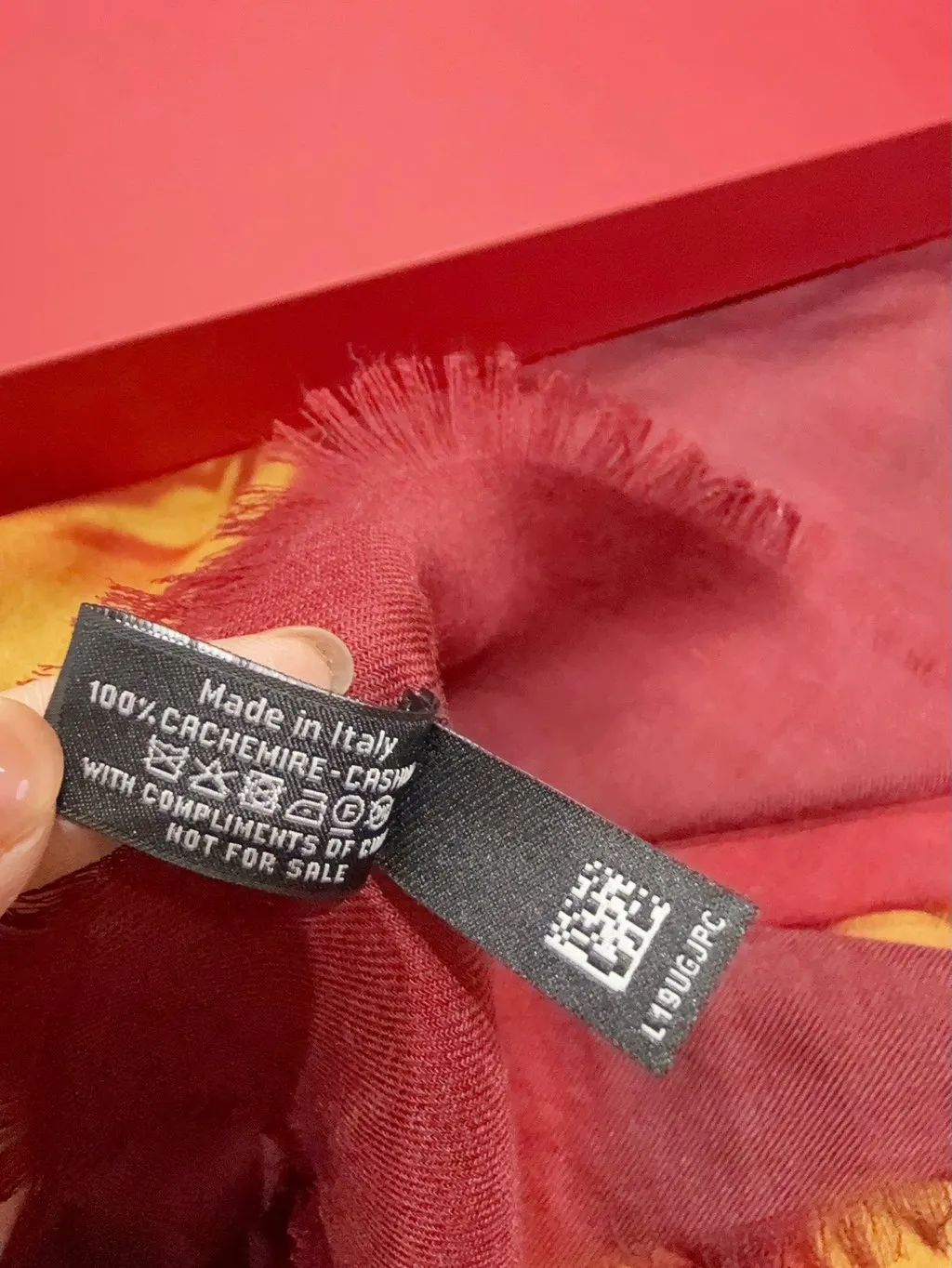 Chanel Cashmere Scarf MultiColor Cashmere Never worn - Model View