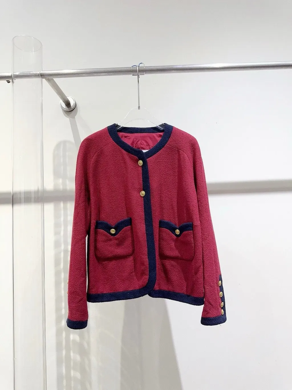Chanel Tweed Jacket MultiColor Tweed Very good - Back View
