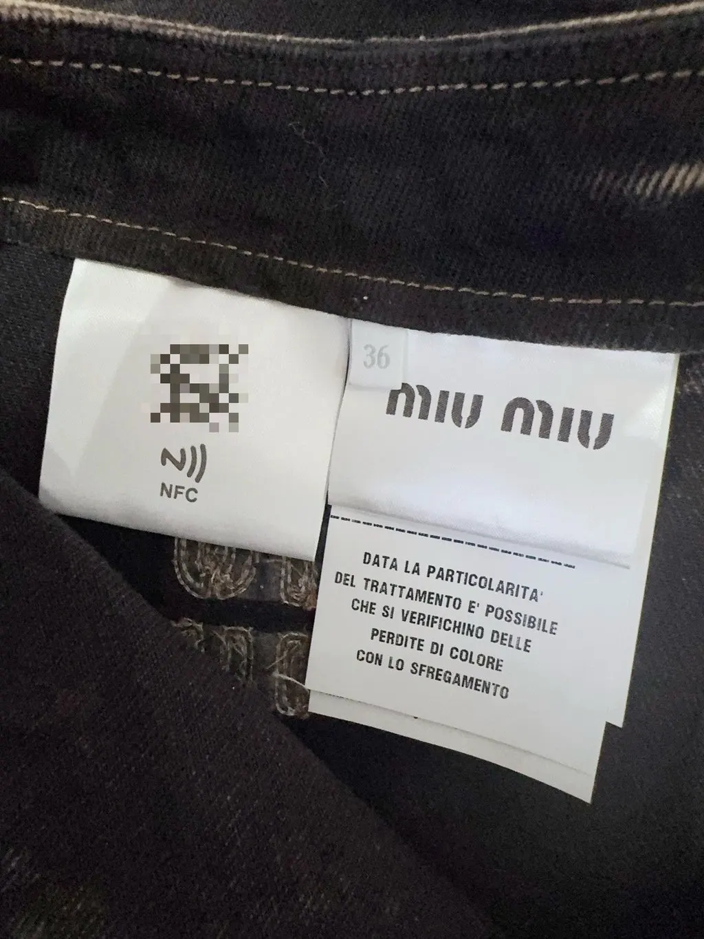 Miu Miu Grey Denim Skirt Grey Denim Never worn, with tag - Box View