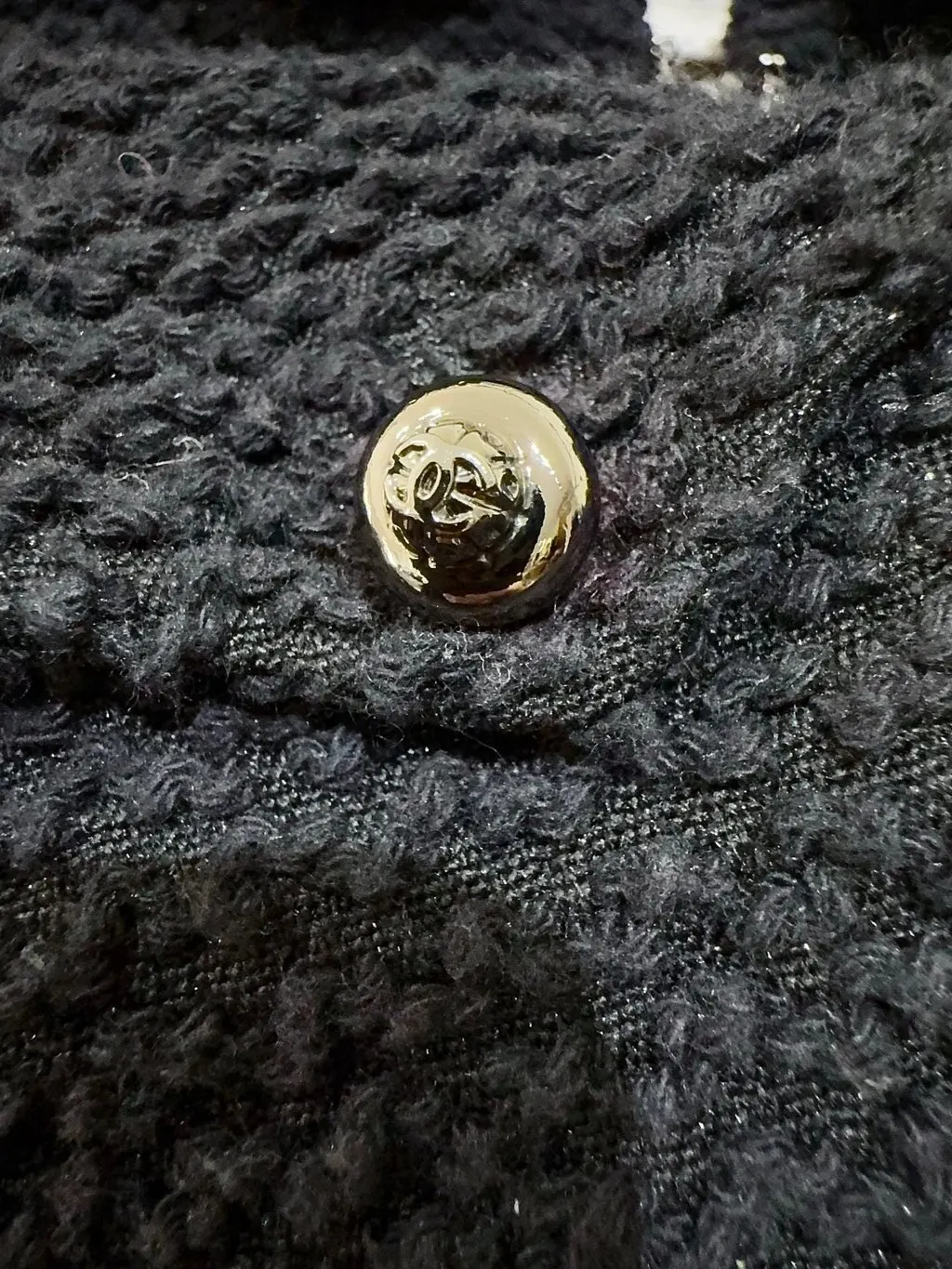 Chanel Black Tweed Jacket Black Tweed Very good - Model View