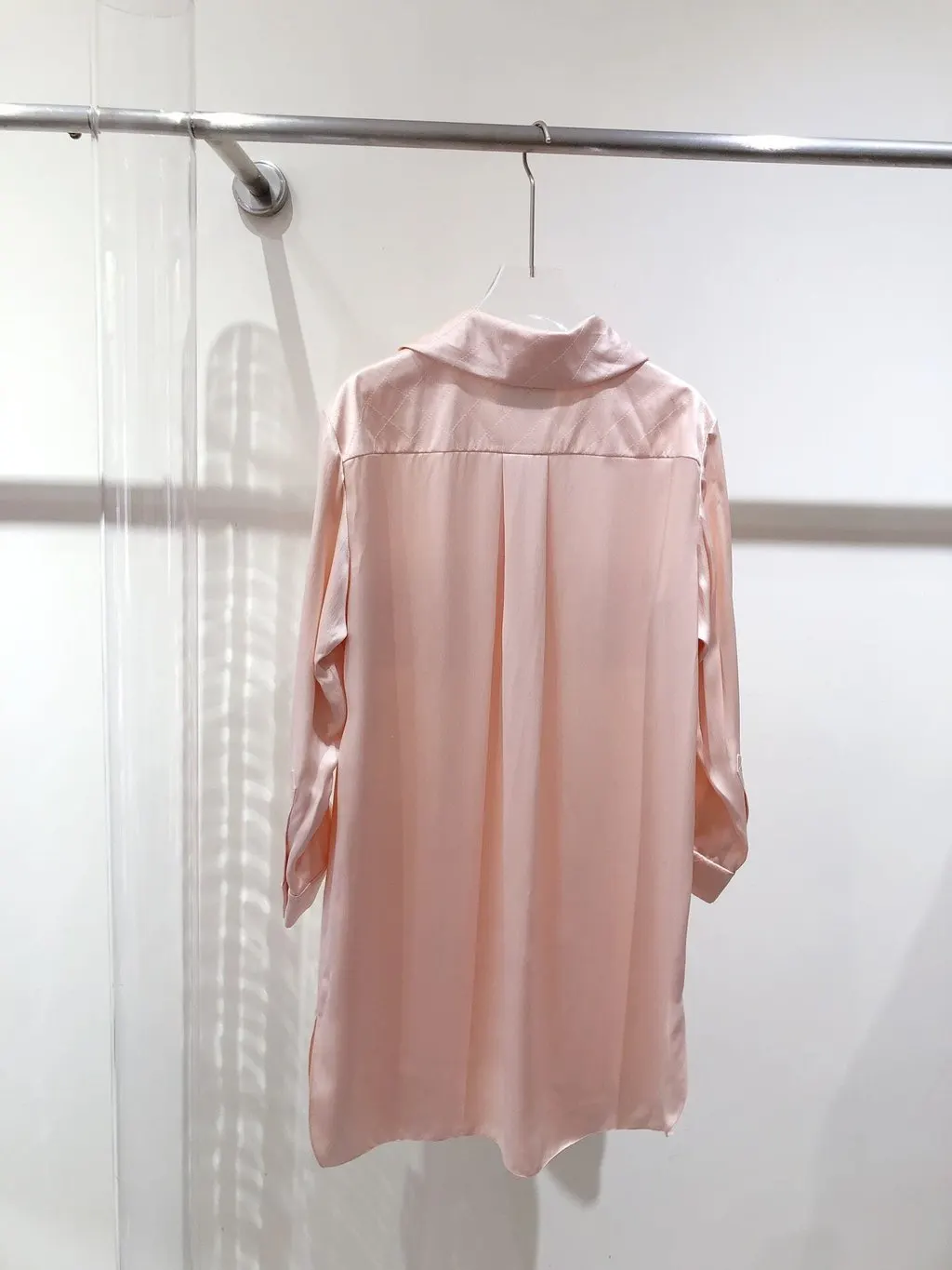 Chanel Pink Silk Dress Pink Silk Very good - Back View