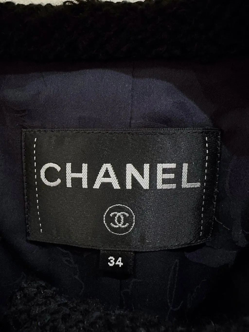 Chanel Wool Coat MultiColor Wool Very good - Inside View