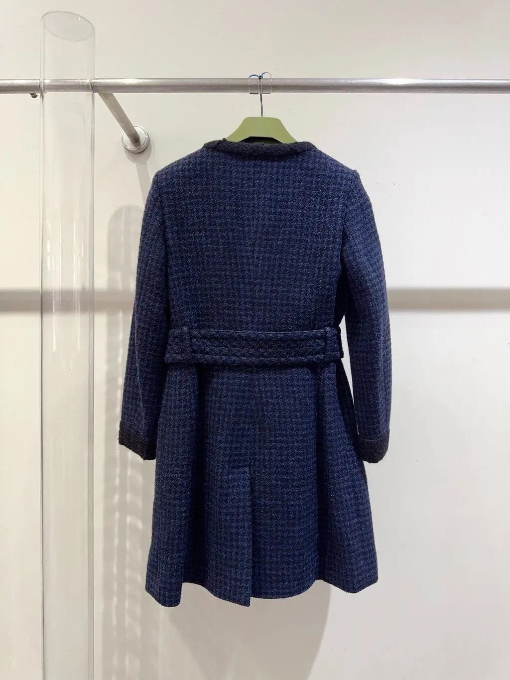 Chanel Wool Coat MultiColor Wool Very good - Model View