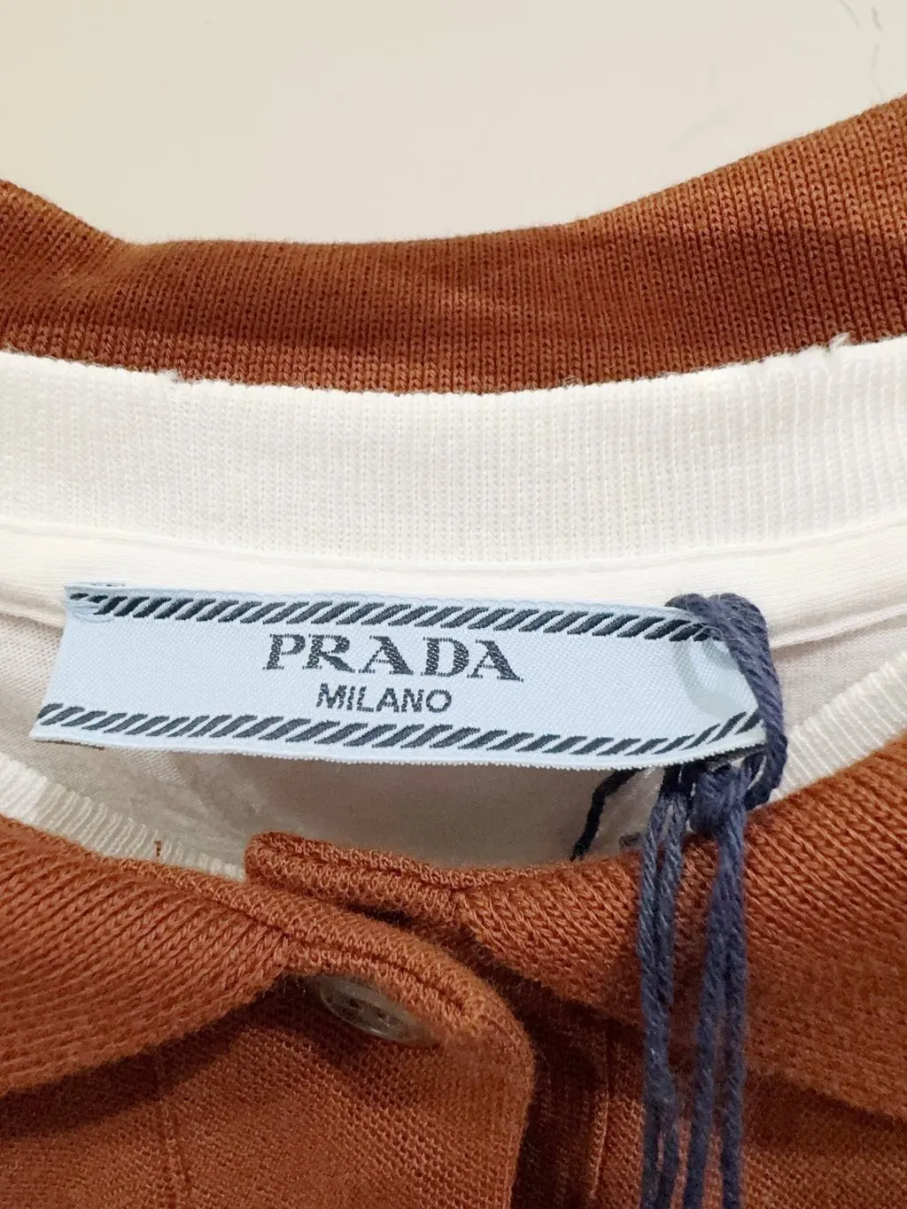 Prada Cotton Top MultiColor Cotton Never worn - Back View