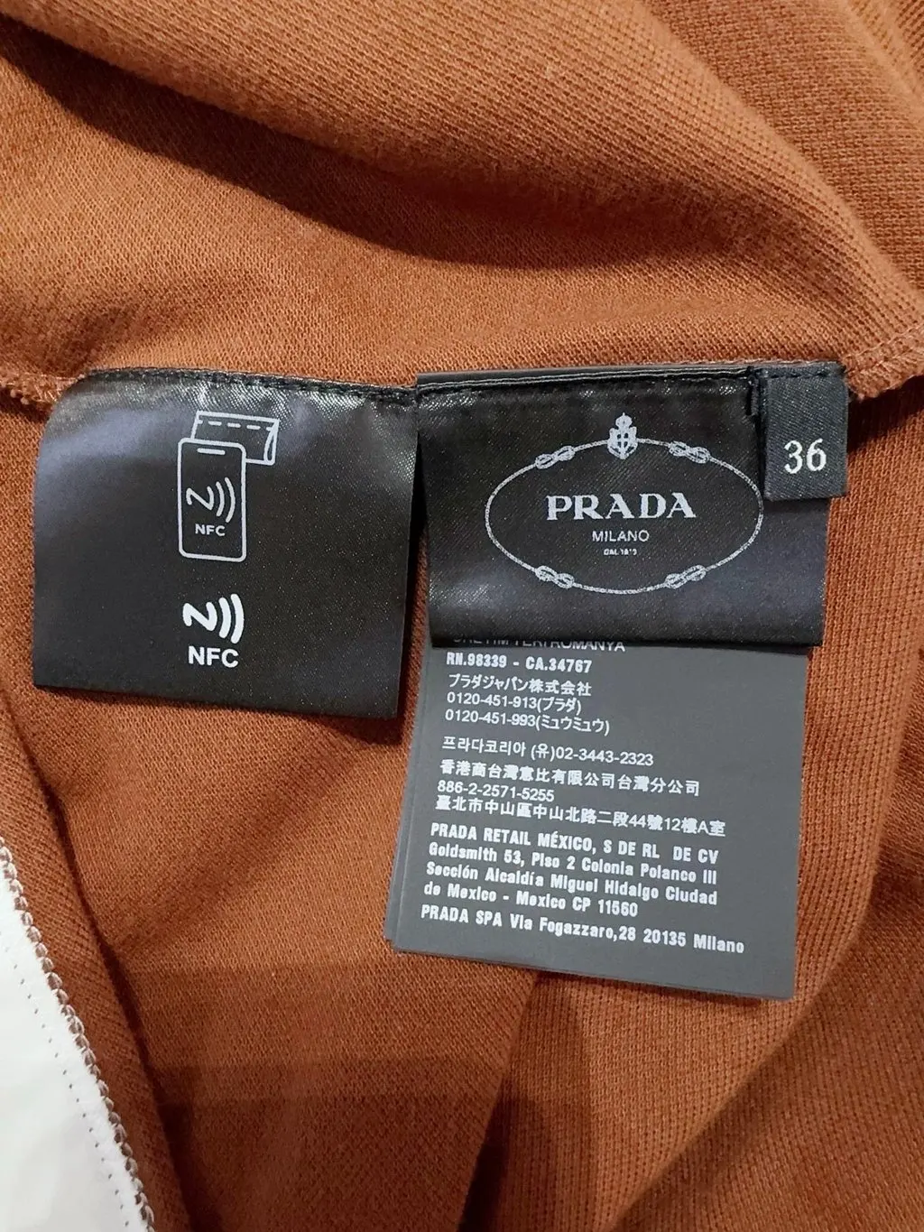 Prada Cotton Top MultiColor Cotton Never worn - Box View