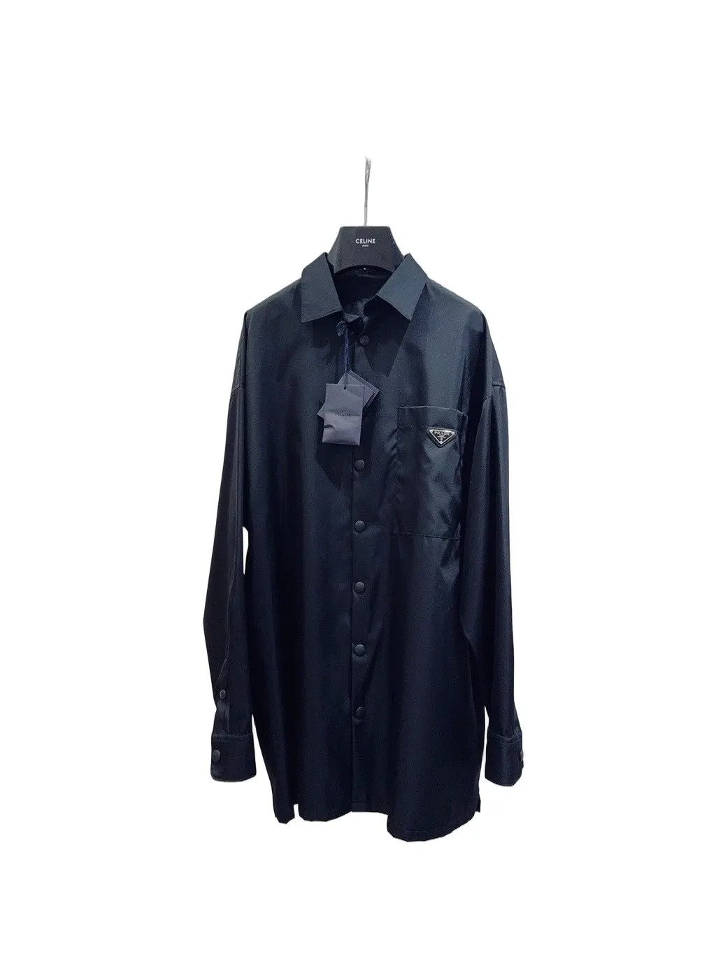 Prada Black Polyamide Jacket Black Polyamide Never worn, with tag - Front View
