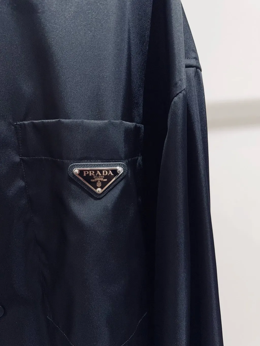 Prada Black Polyamide Jacket Black Polyamide Never worn, with tag - Back View