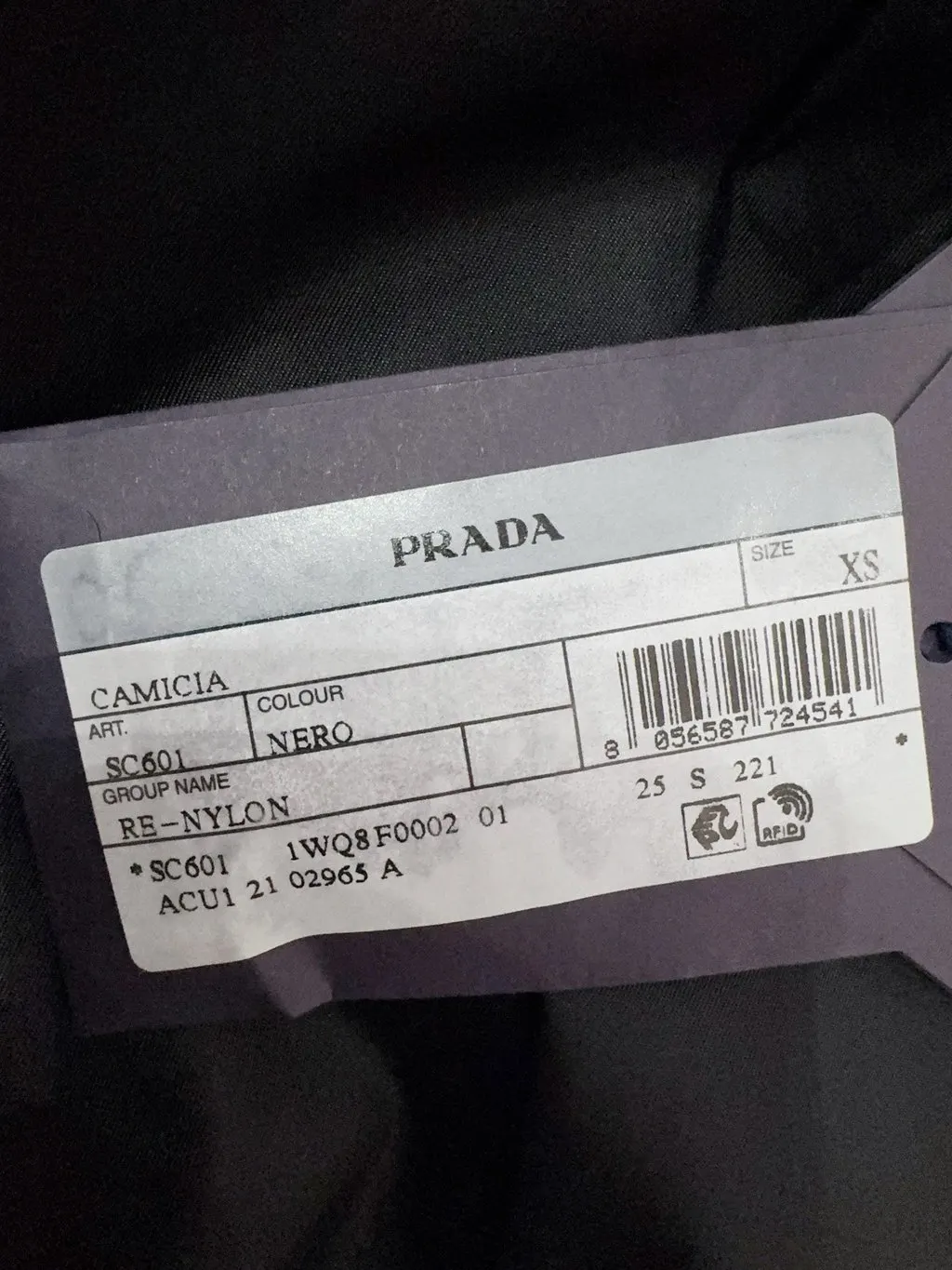 Prada Black Polyamide Jacket Black Polyamide Never worn, with tag - Box View