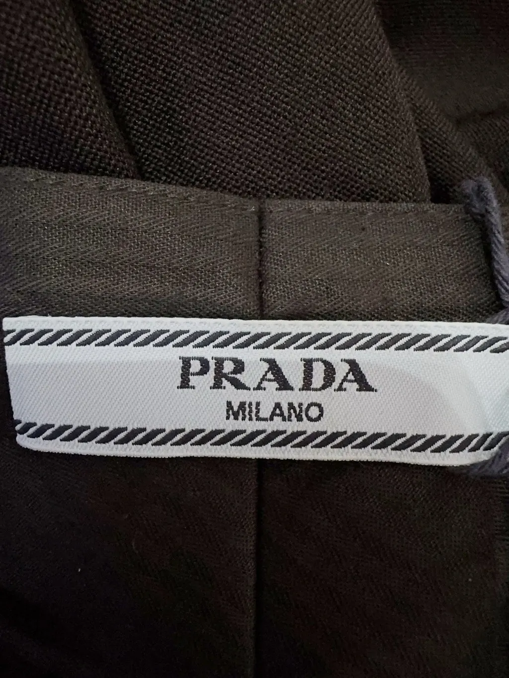 Prada Black Cotton Trousers Black Cotton Never worn, with tag - Model View