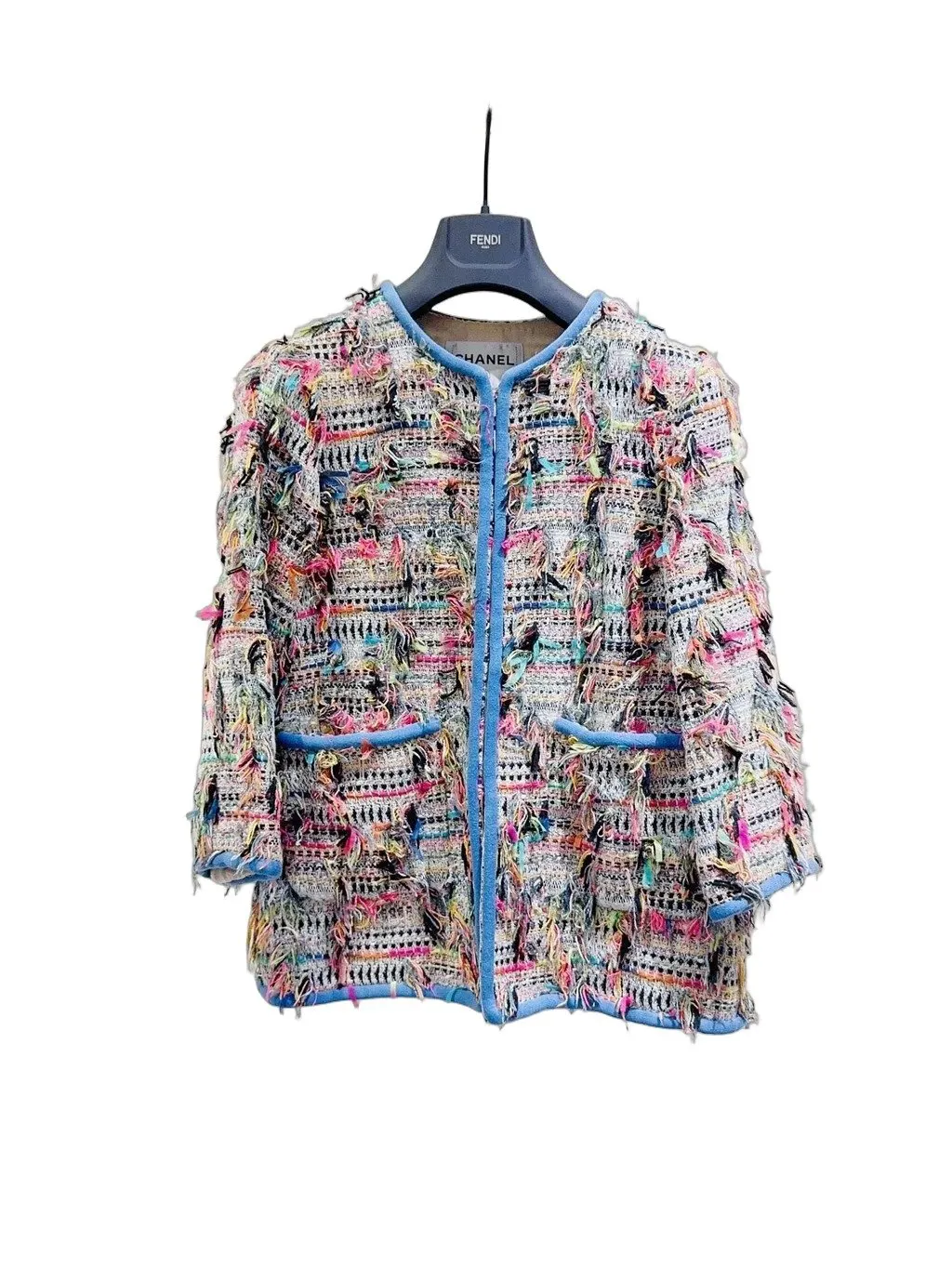 Chanel Cotton Jacket MultiColor Cotton Very good - Front View