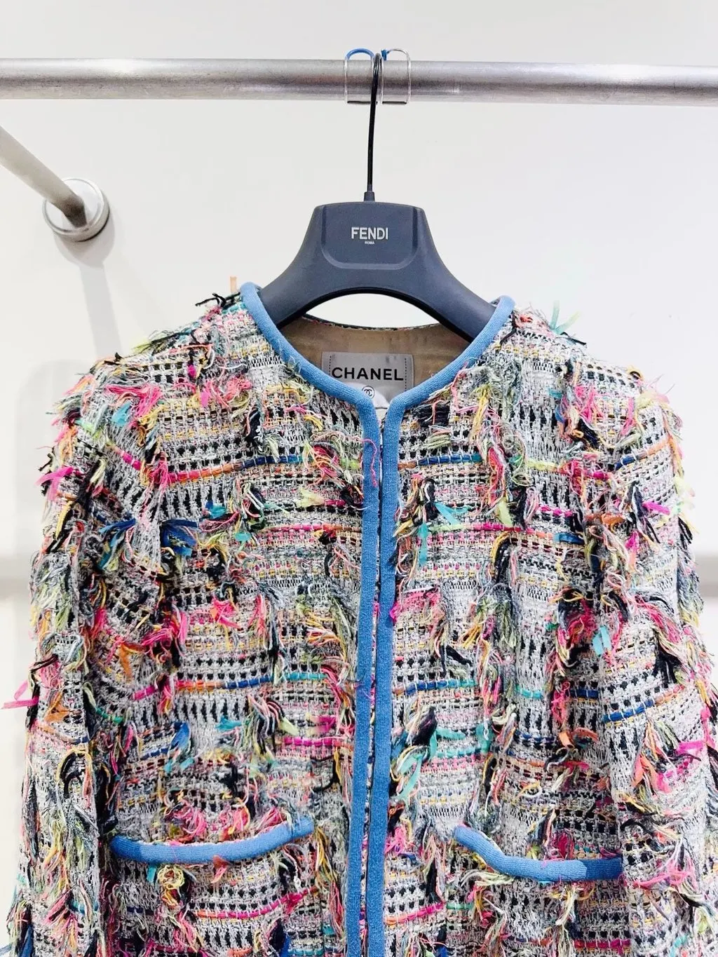 Chanel Cotton Jacket MultiColor Cotton Very good - Back View