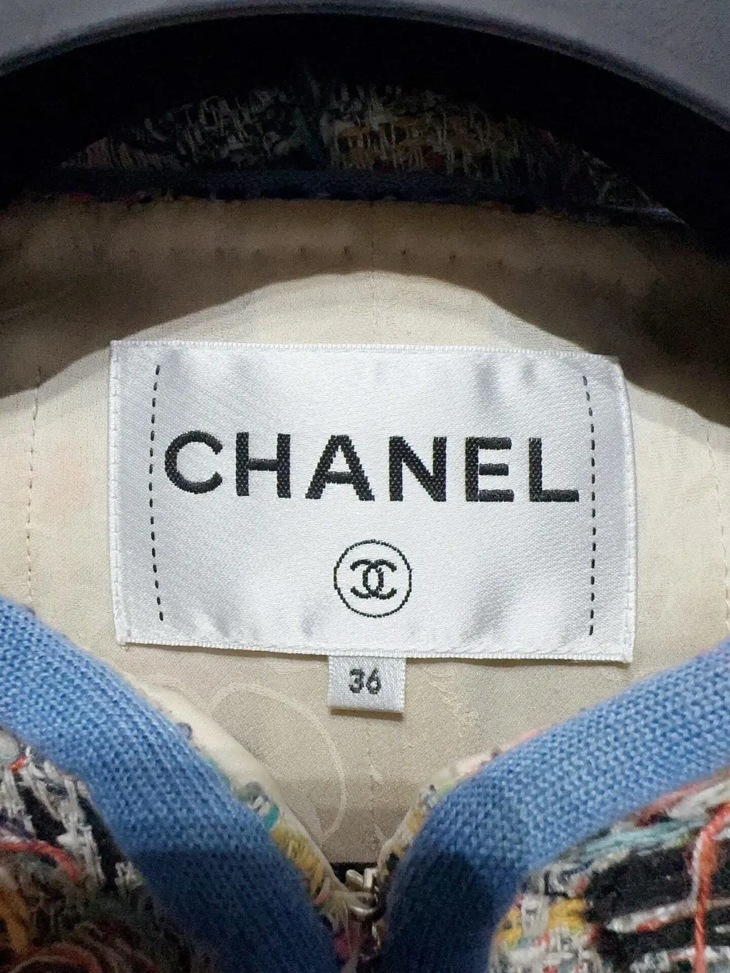 Chanel Cotton Jacket MultiColor Cotton Very good - Model View